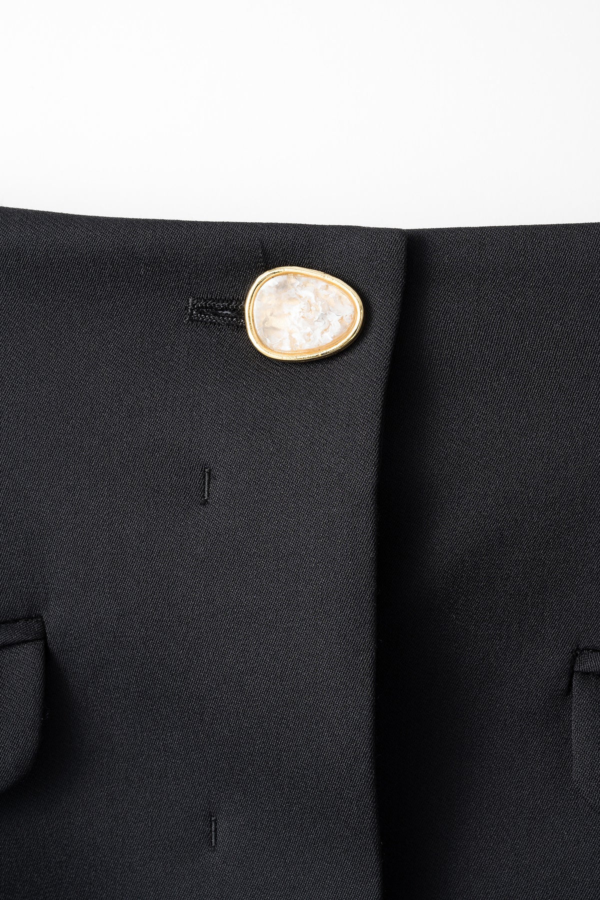 Monochrome wrapped skirt (Black)