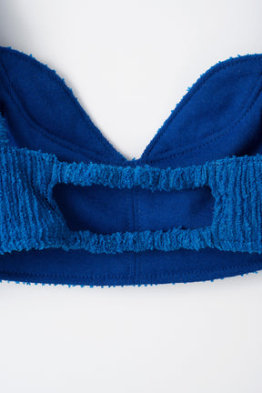 Unevenness bra top (Blue)