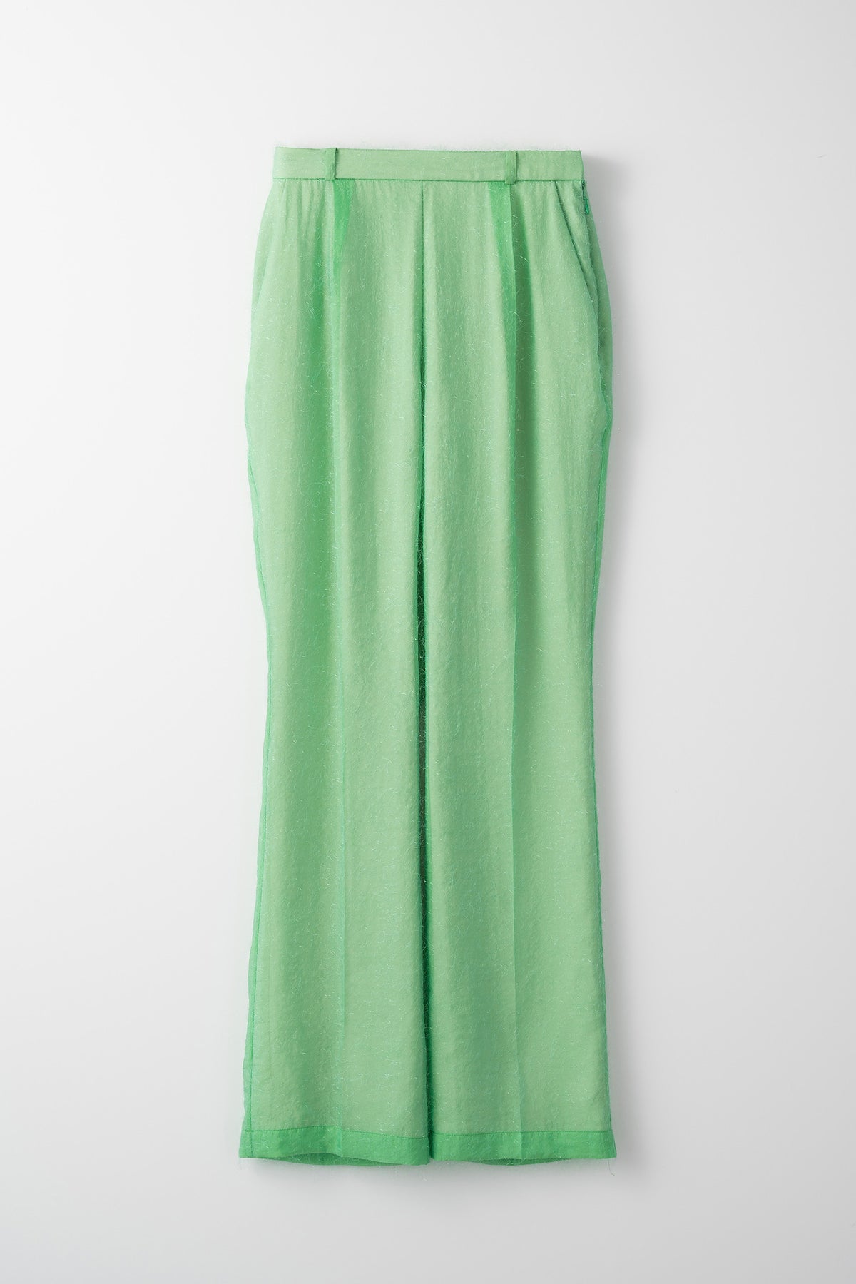 Fluffy jacquard trousers (Light green)