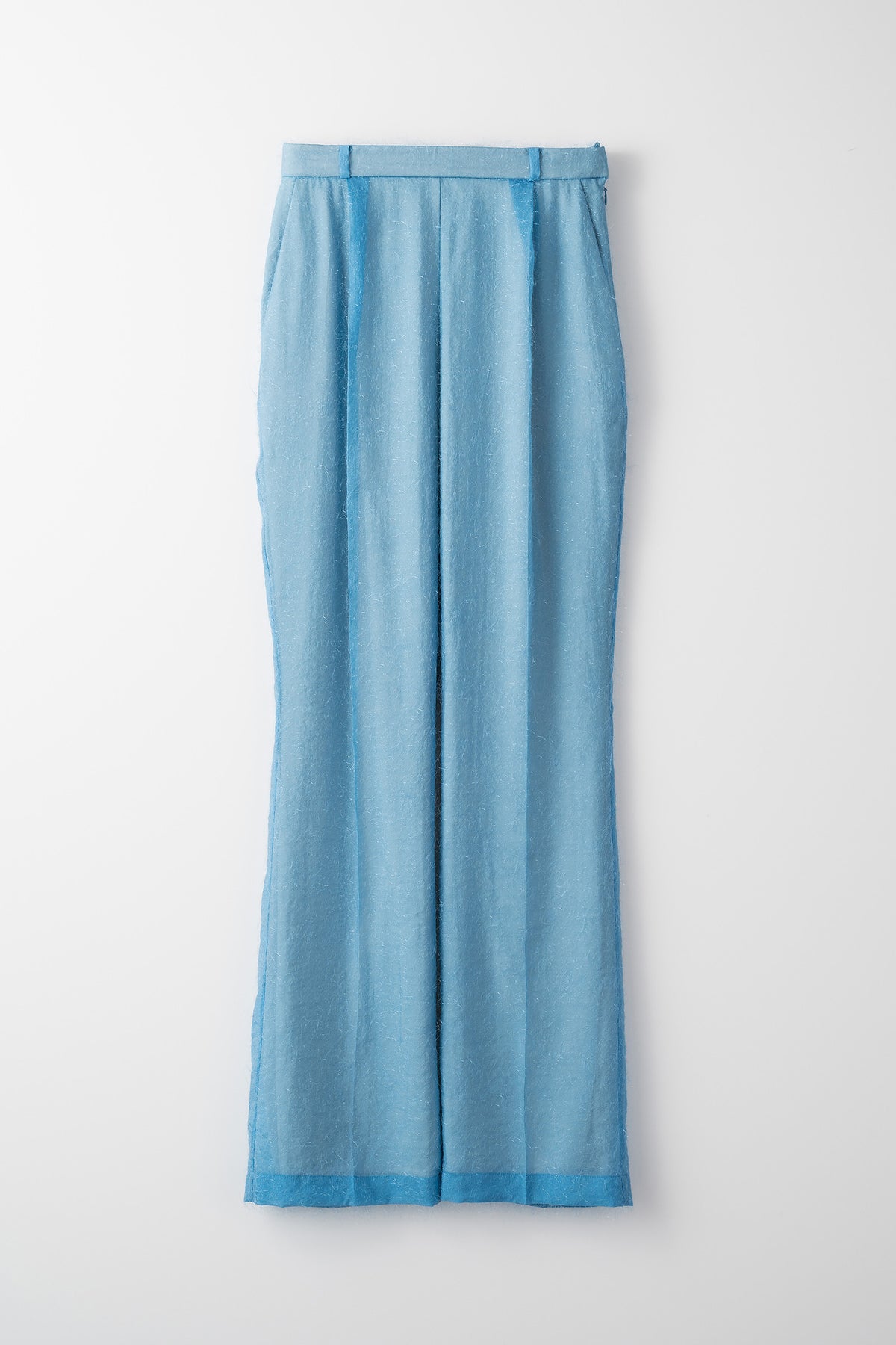 Fluffy jacquard trousers (Light blue)
