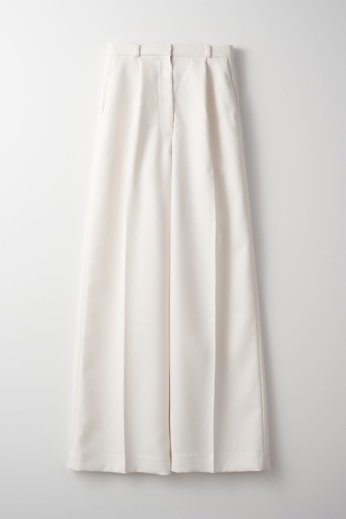 plain wide slacks (White)