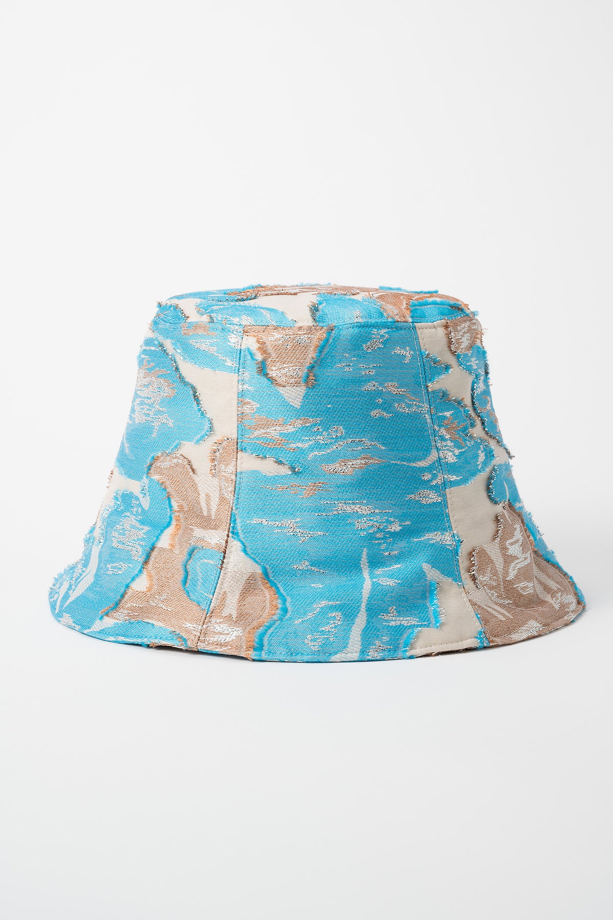 Flower quartz jacquard hat (Light blue)