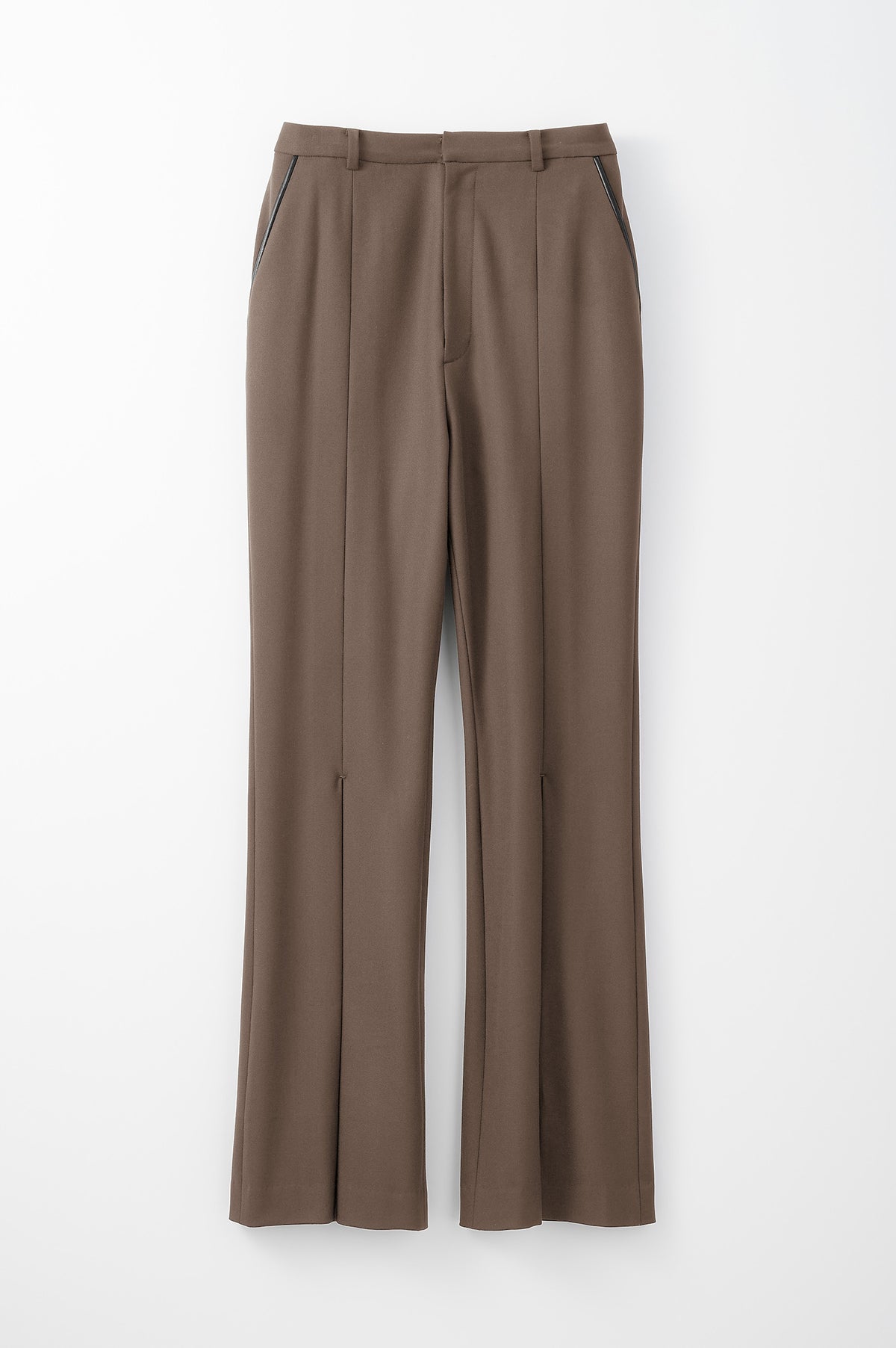 Tucked flare trousers (Mocha)