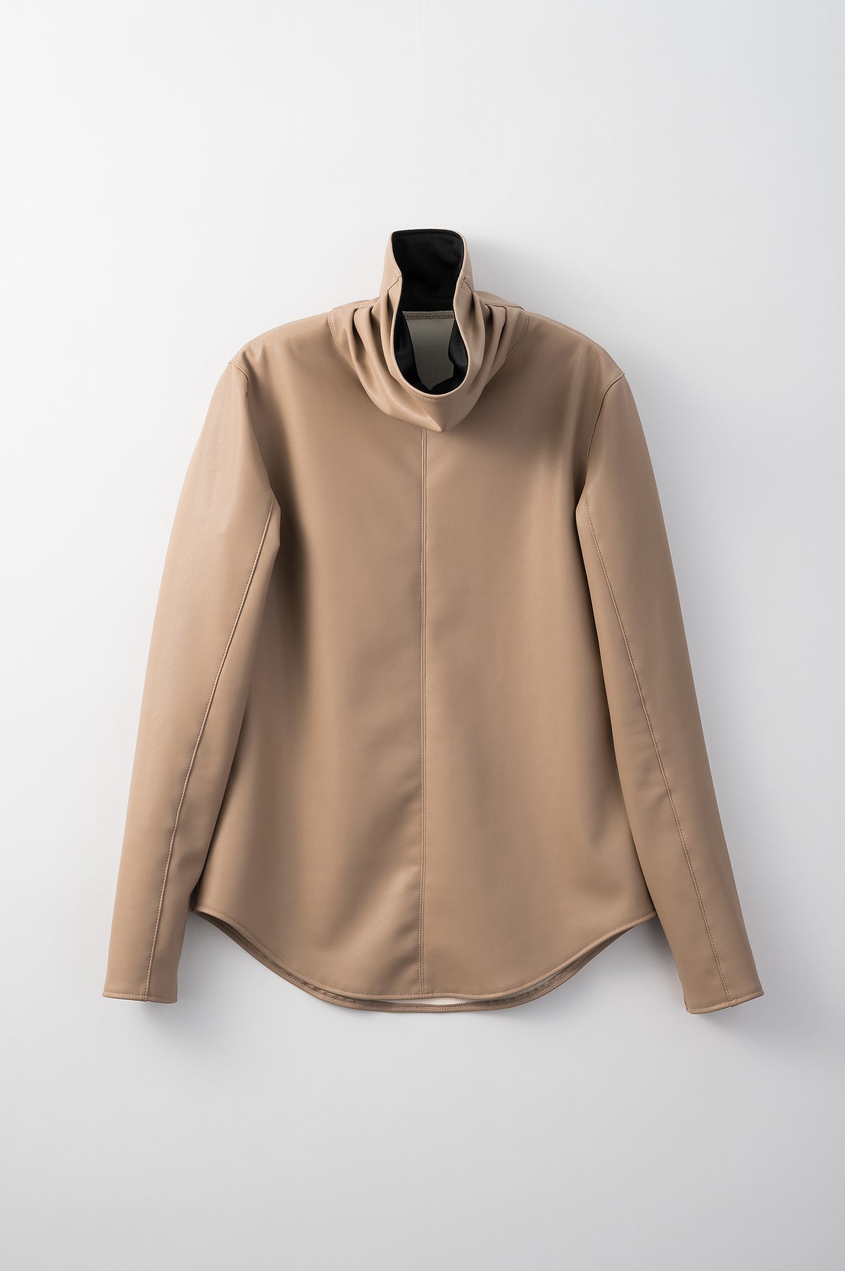 Stretch leather top (Beige)