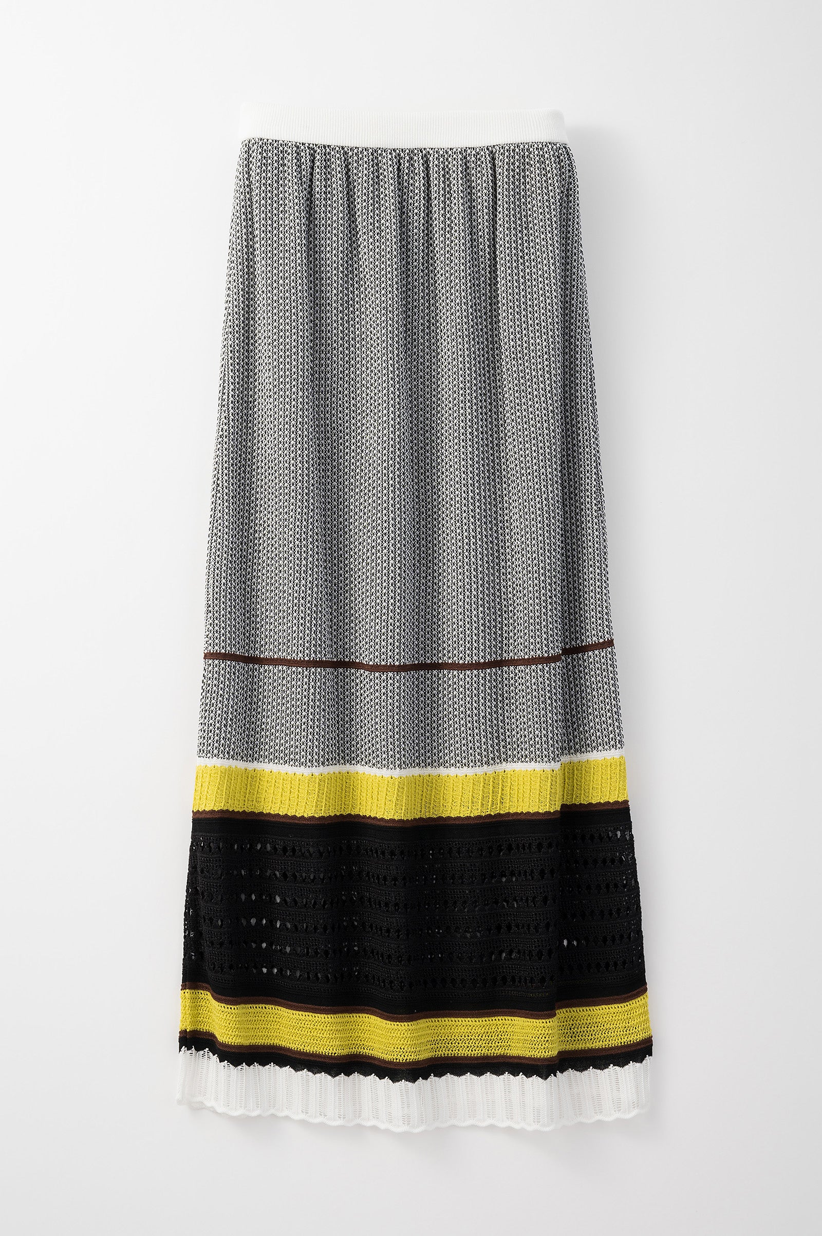 Millefeuille knit skirt (Black)