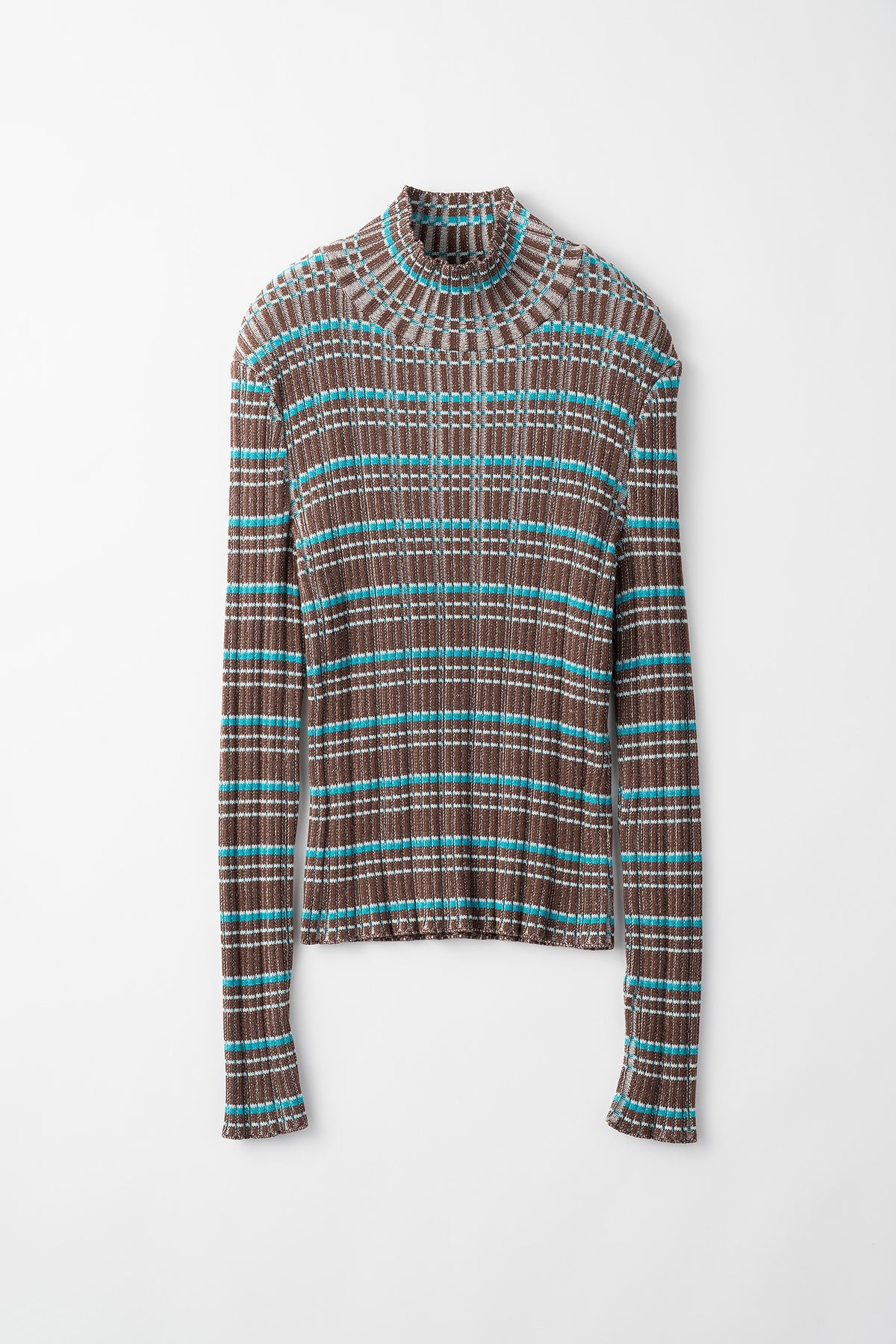 Monk's belt rib knit top (Brown)