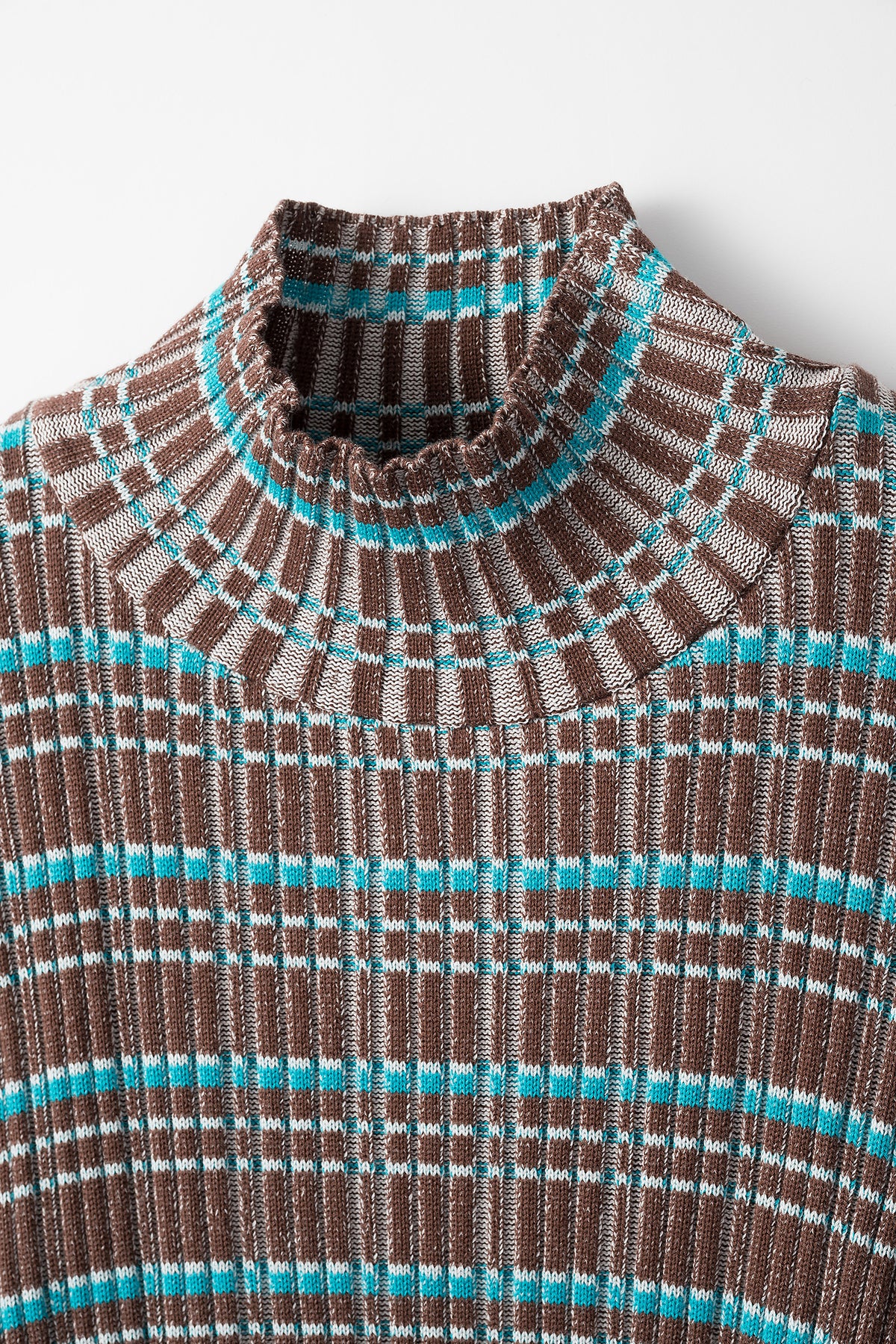 Monk's belt rib knit top (Brown)