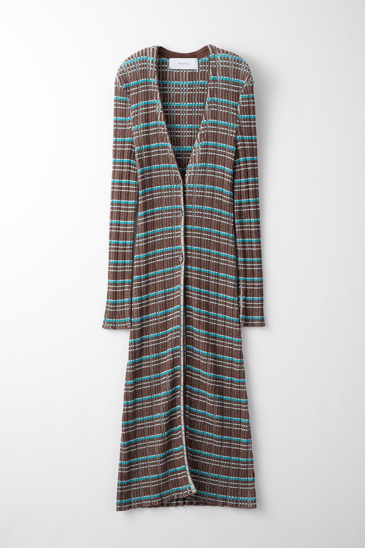 Monk's belt rib knit cardigan (Brown)