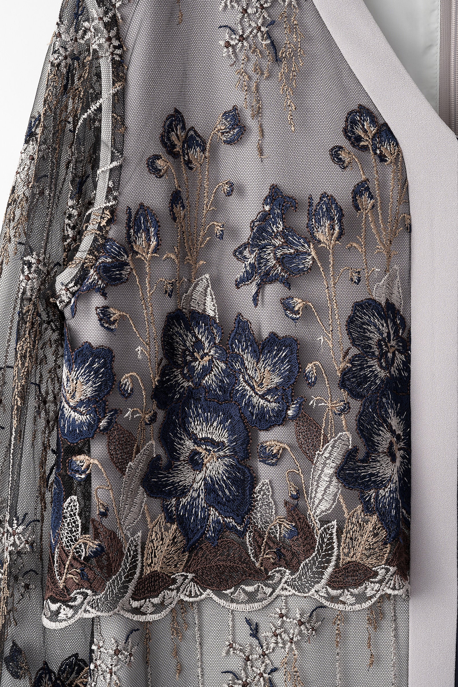 Everlasting embroidery lace dress (Navy)