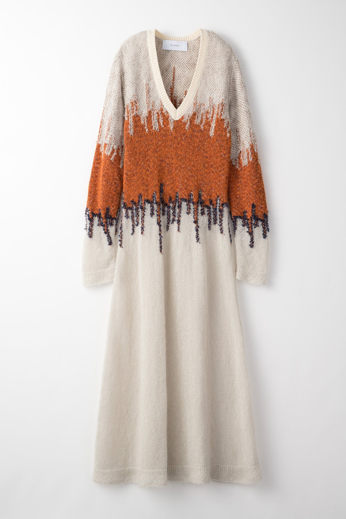 Water mirror knit dress (Light gray)