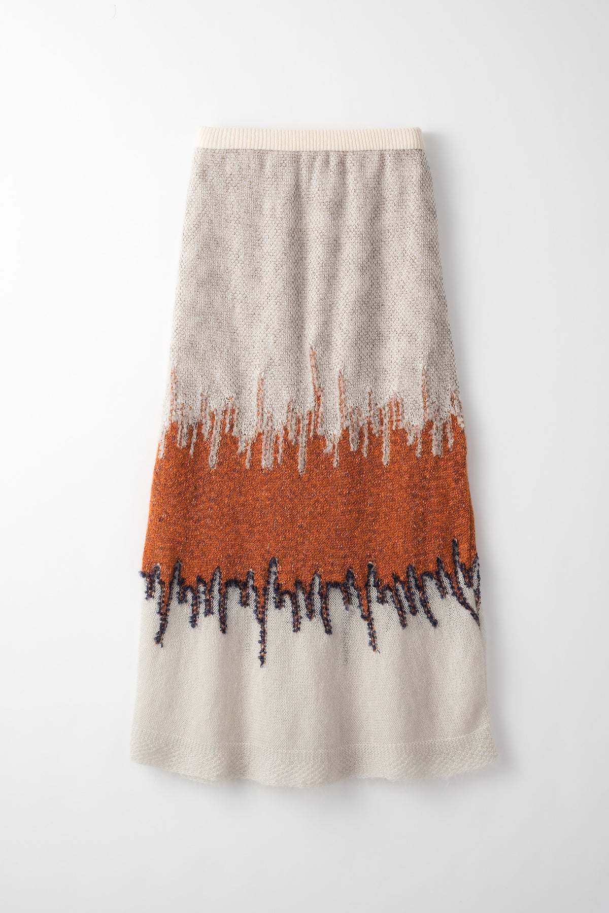 Water mirror knit skirt (Light gray)