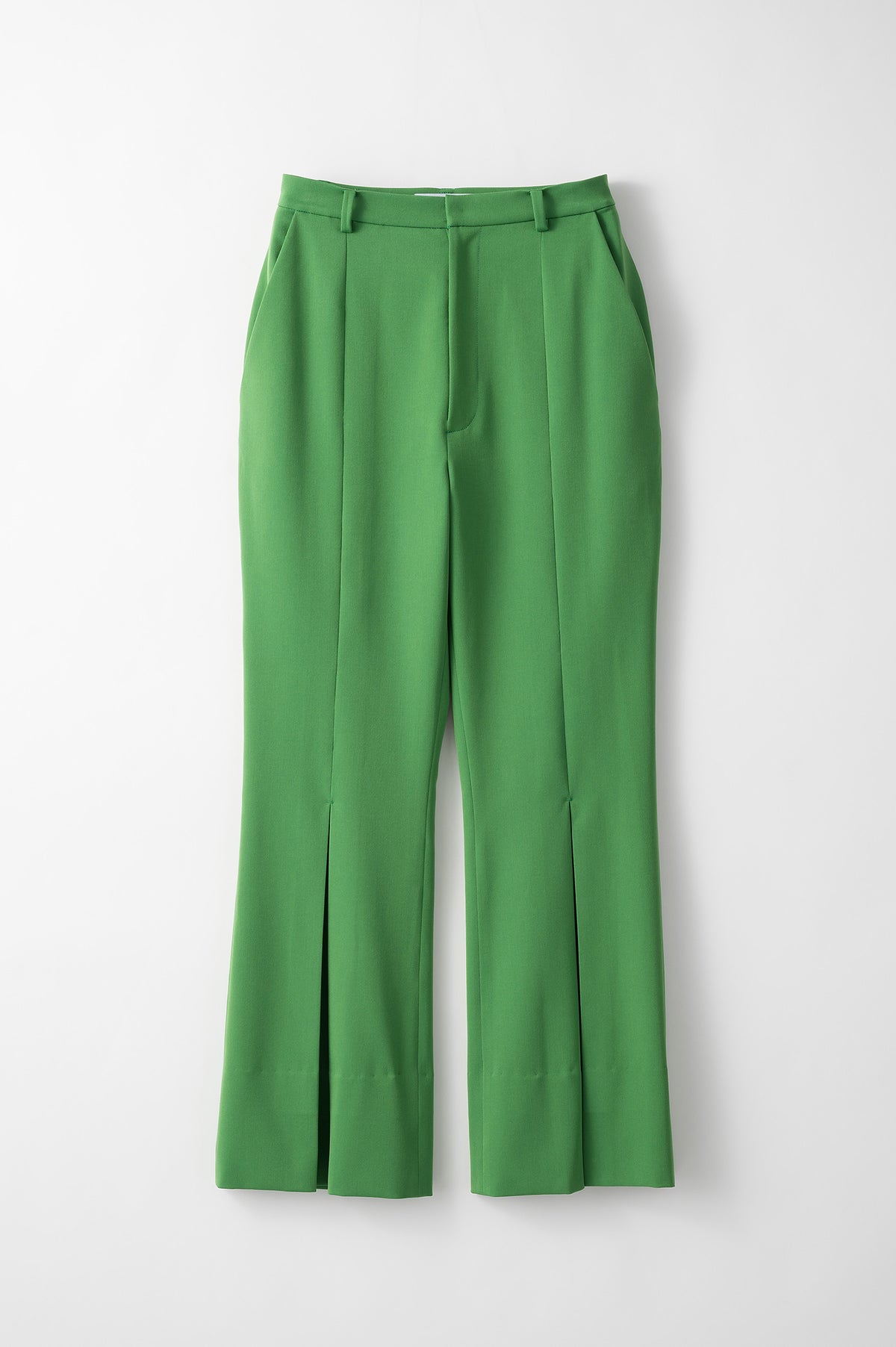 Tucked flare trousers (Grass green)