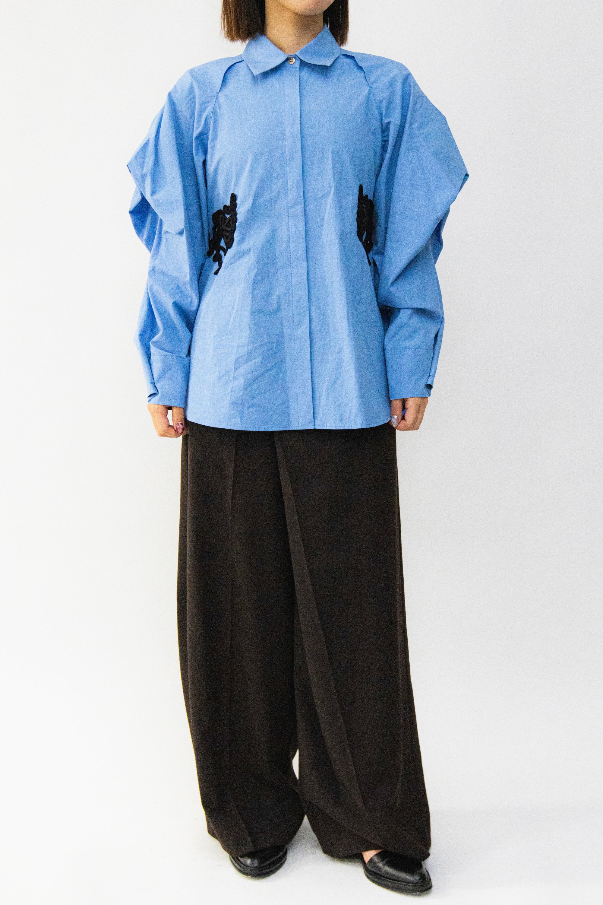 MURRAL Trillium embroidered shirt (Pale mint)
