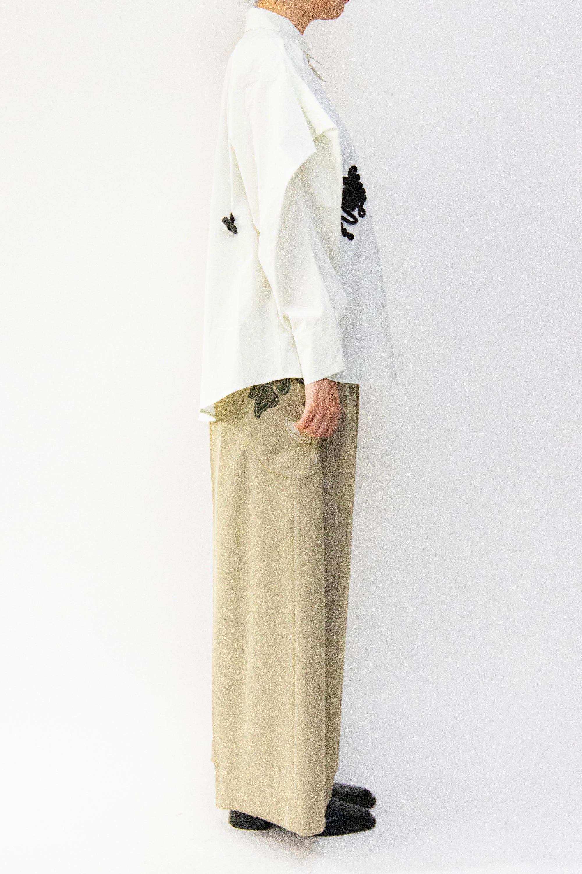 MURRAL Trillium embroidered shirt (Pale mint)