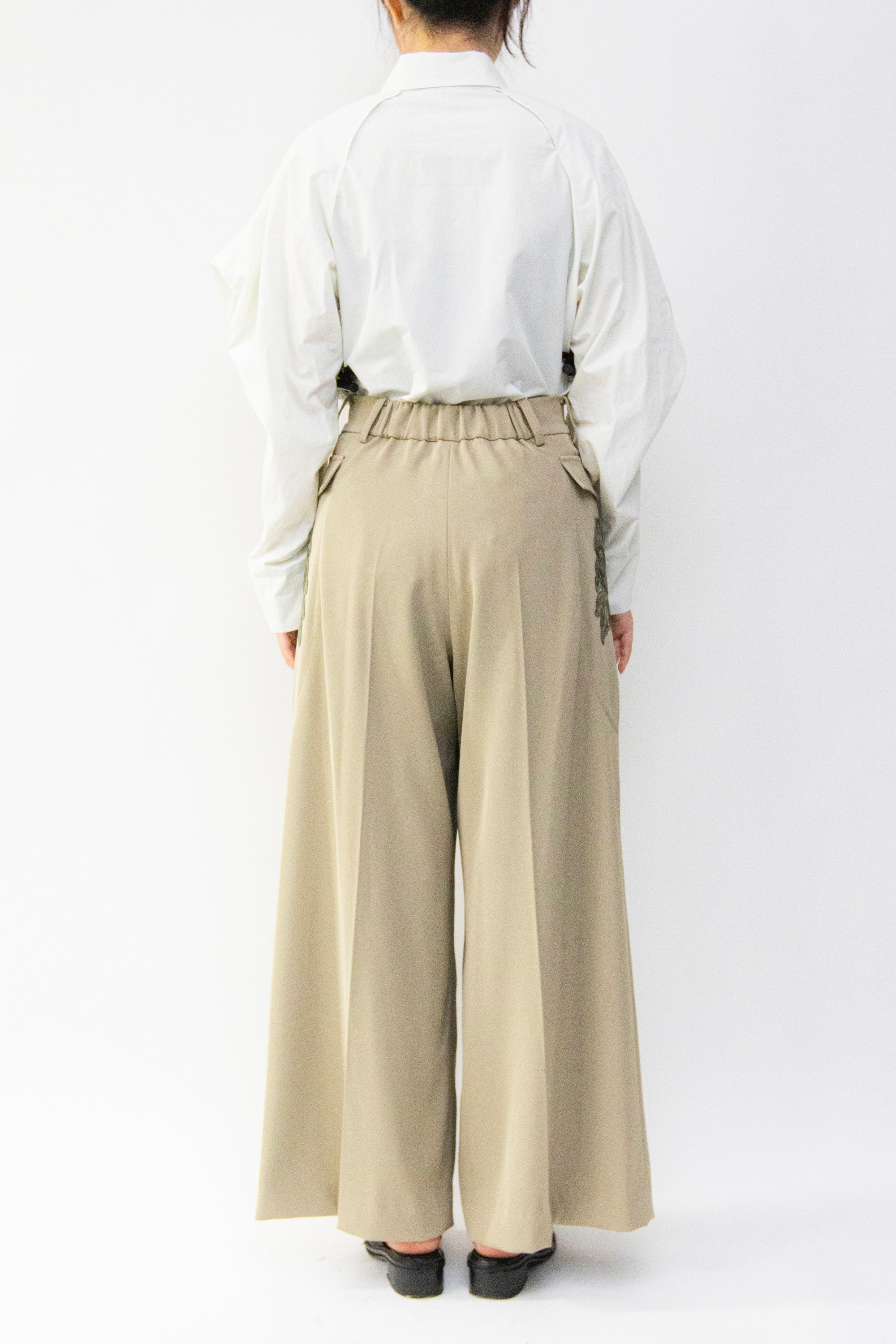 MURRAL Patchwork embroidered slacks (Beige)