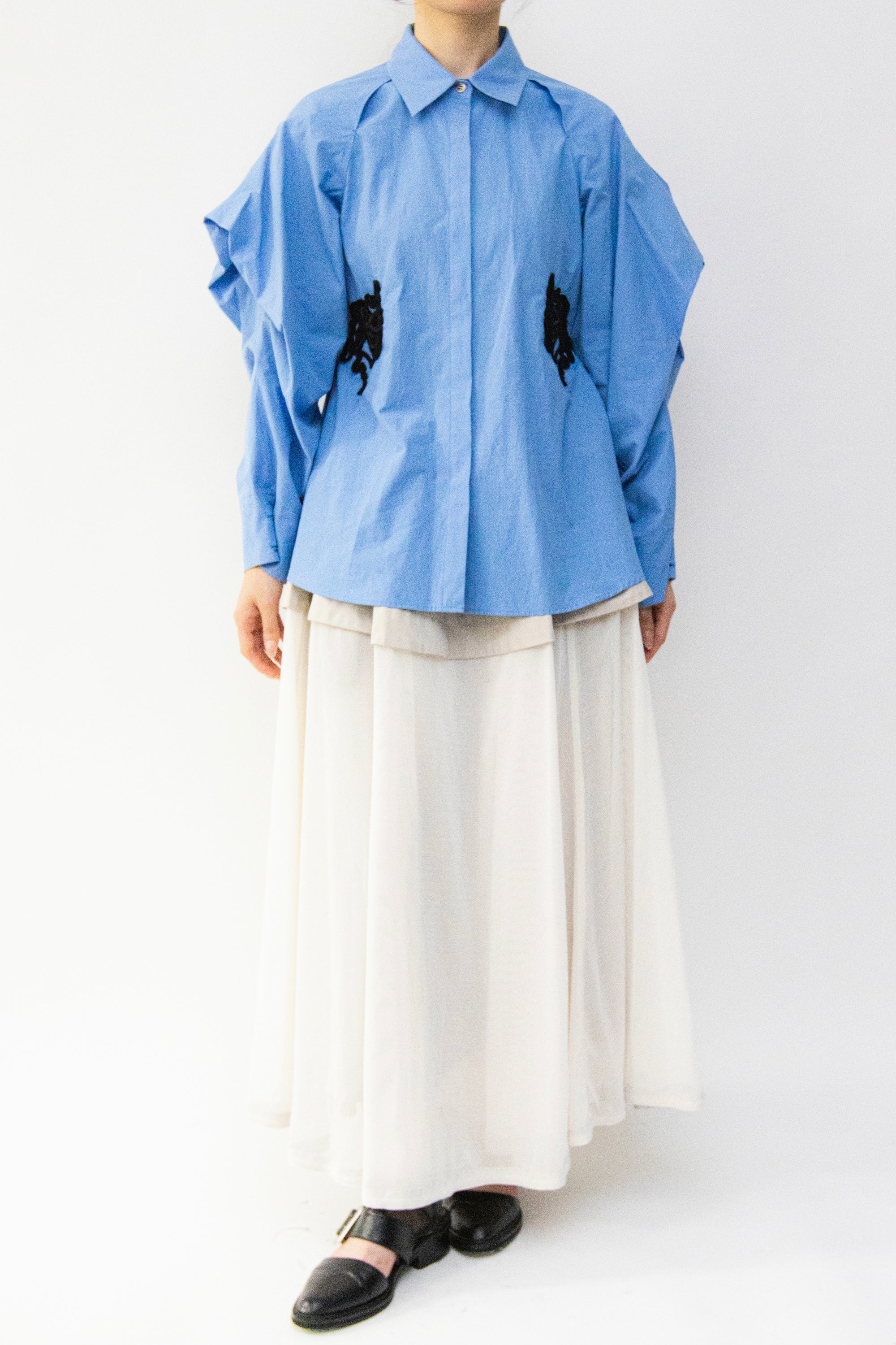 MURRAL Trillium embroidered shirt (Pale mint)