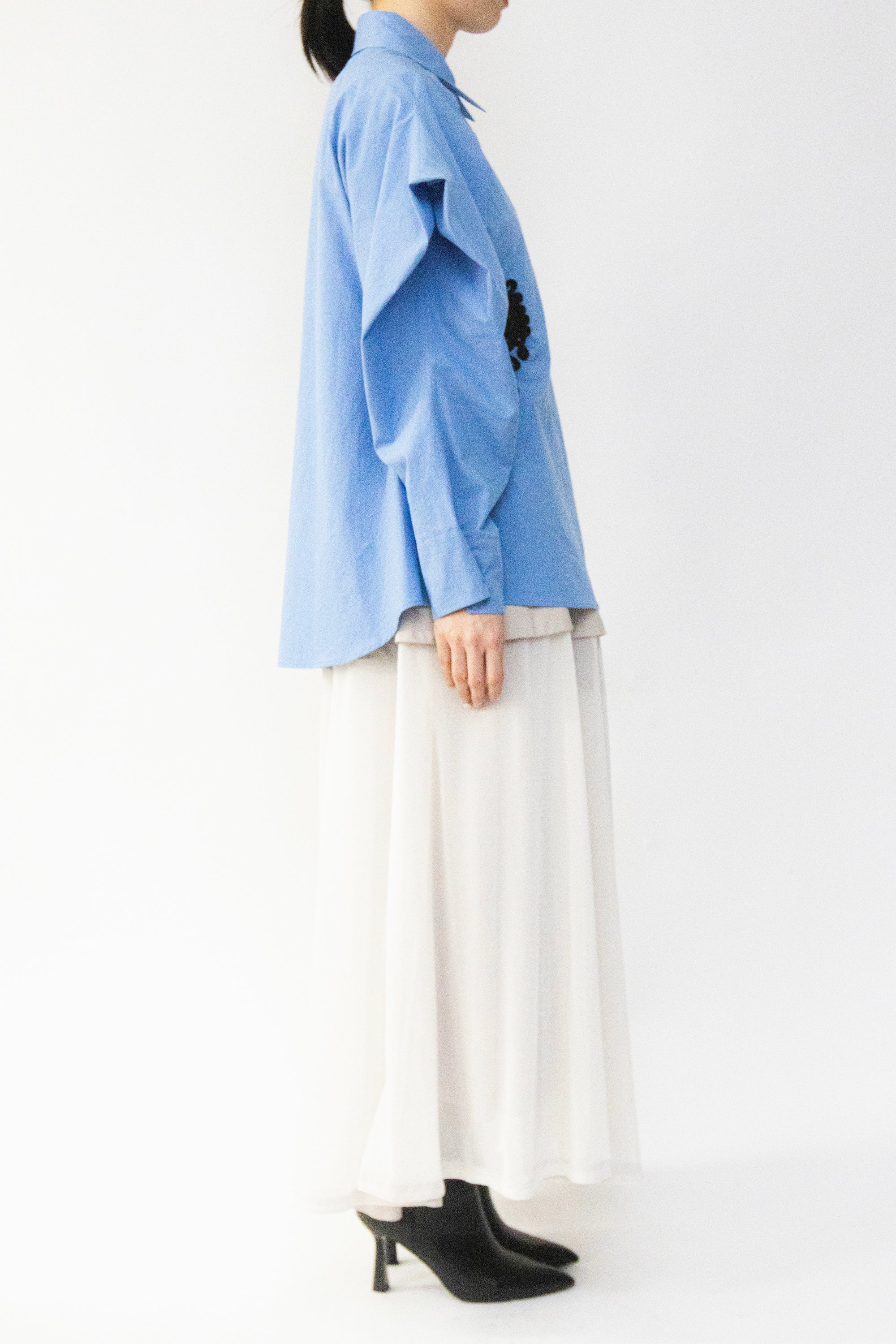 MURRAL Trillium embroidered shirt (Blue)