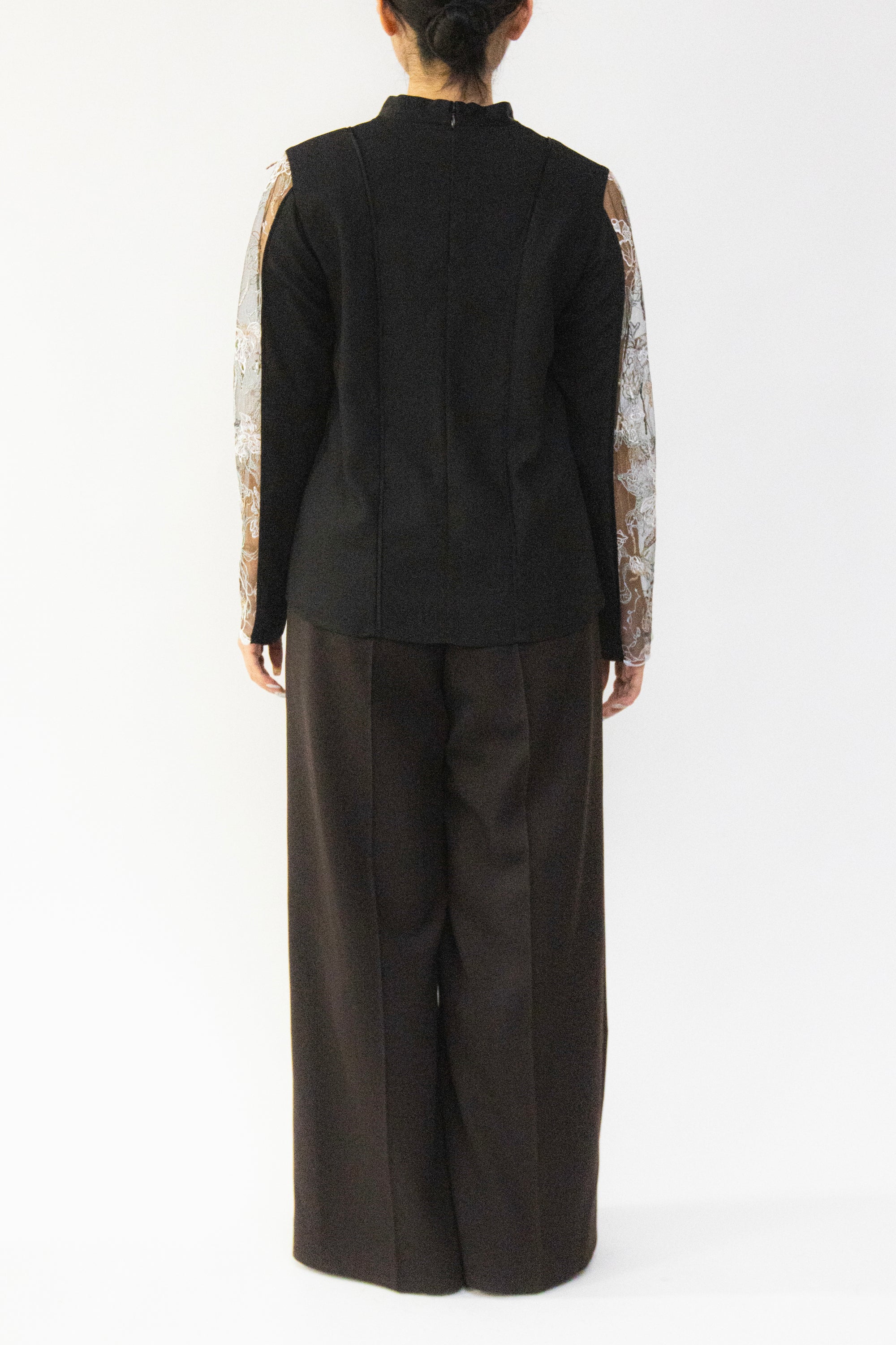 MURRAL Tears flower lace tops (Black)