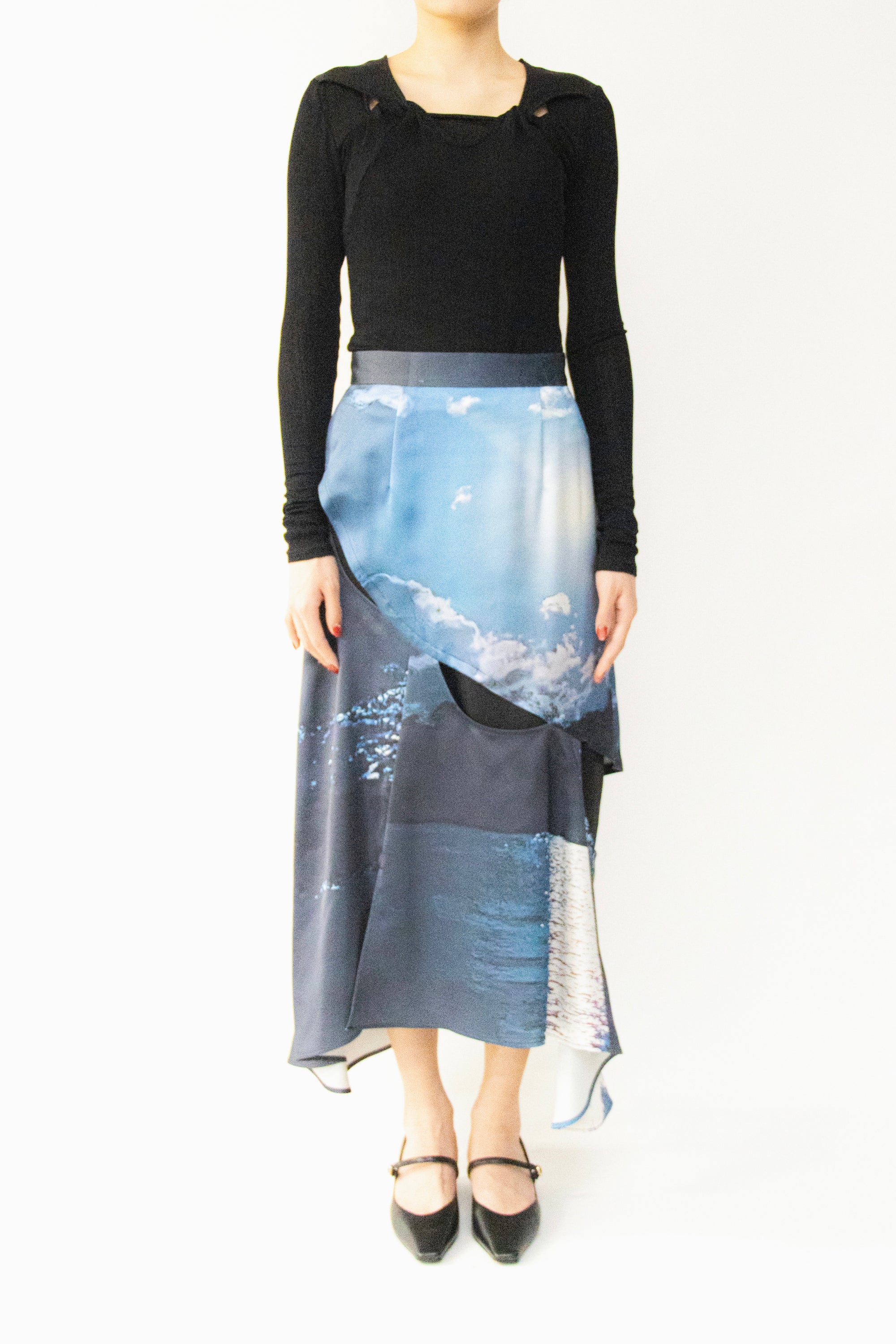 MURRAL Moon road skirt (Blue)
