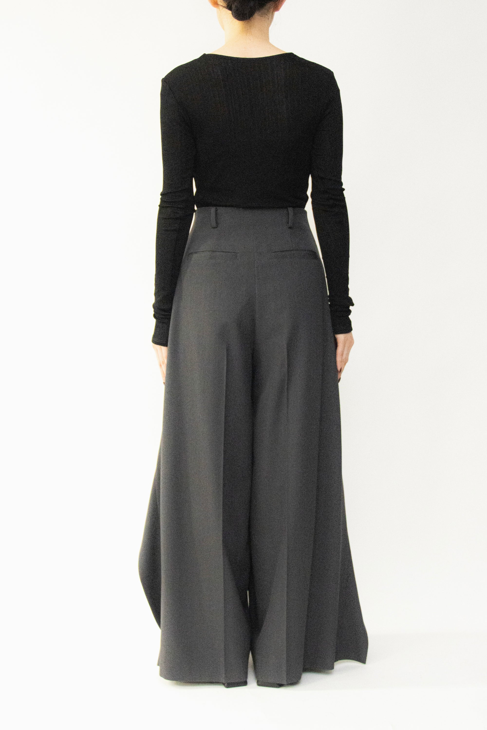 MURRAL Tears flower lace slacks (Gray)
