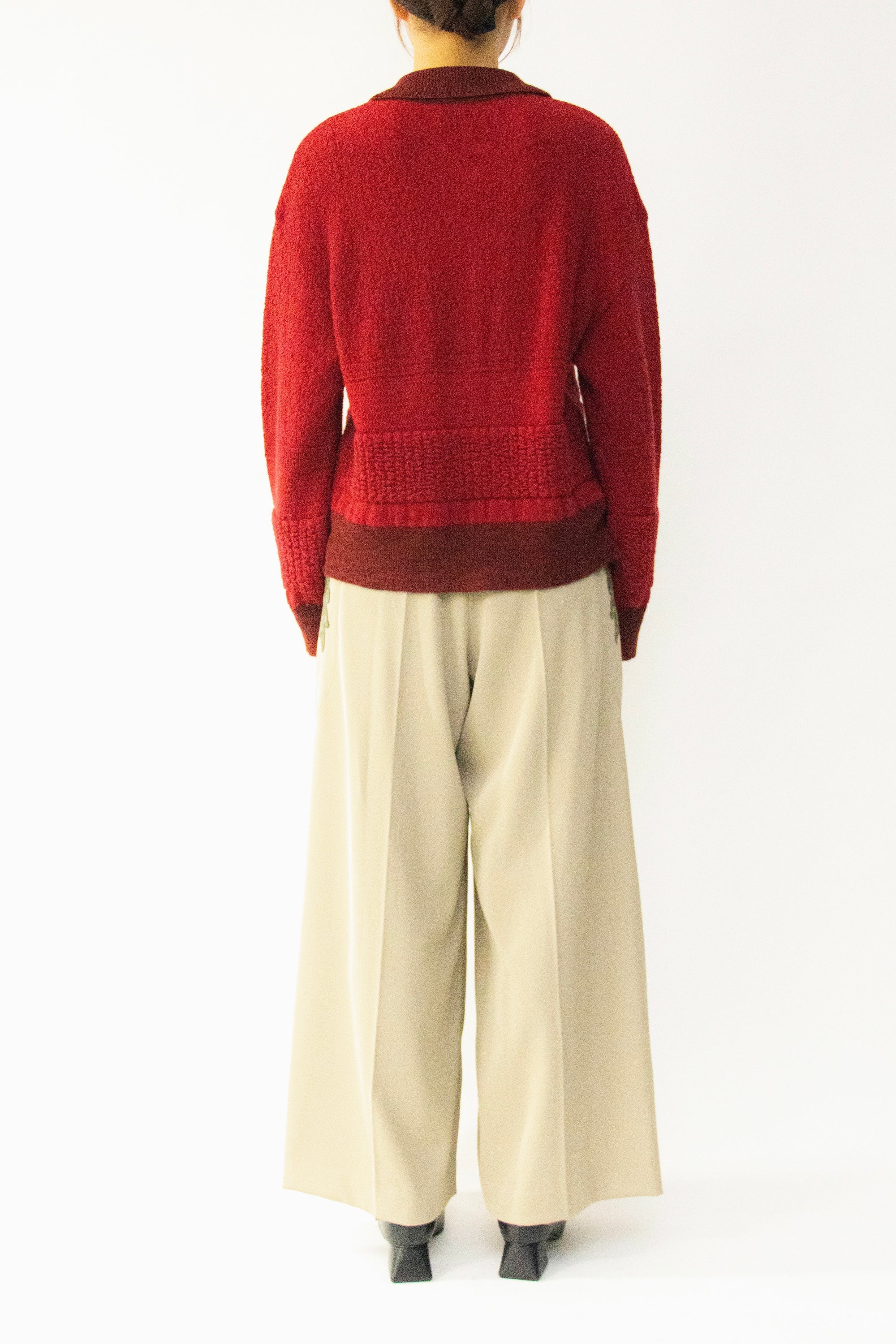 MURRAL Trillium embroidered knit shirt cardigan (Ivory)
