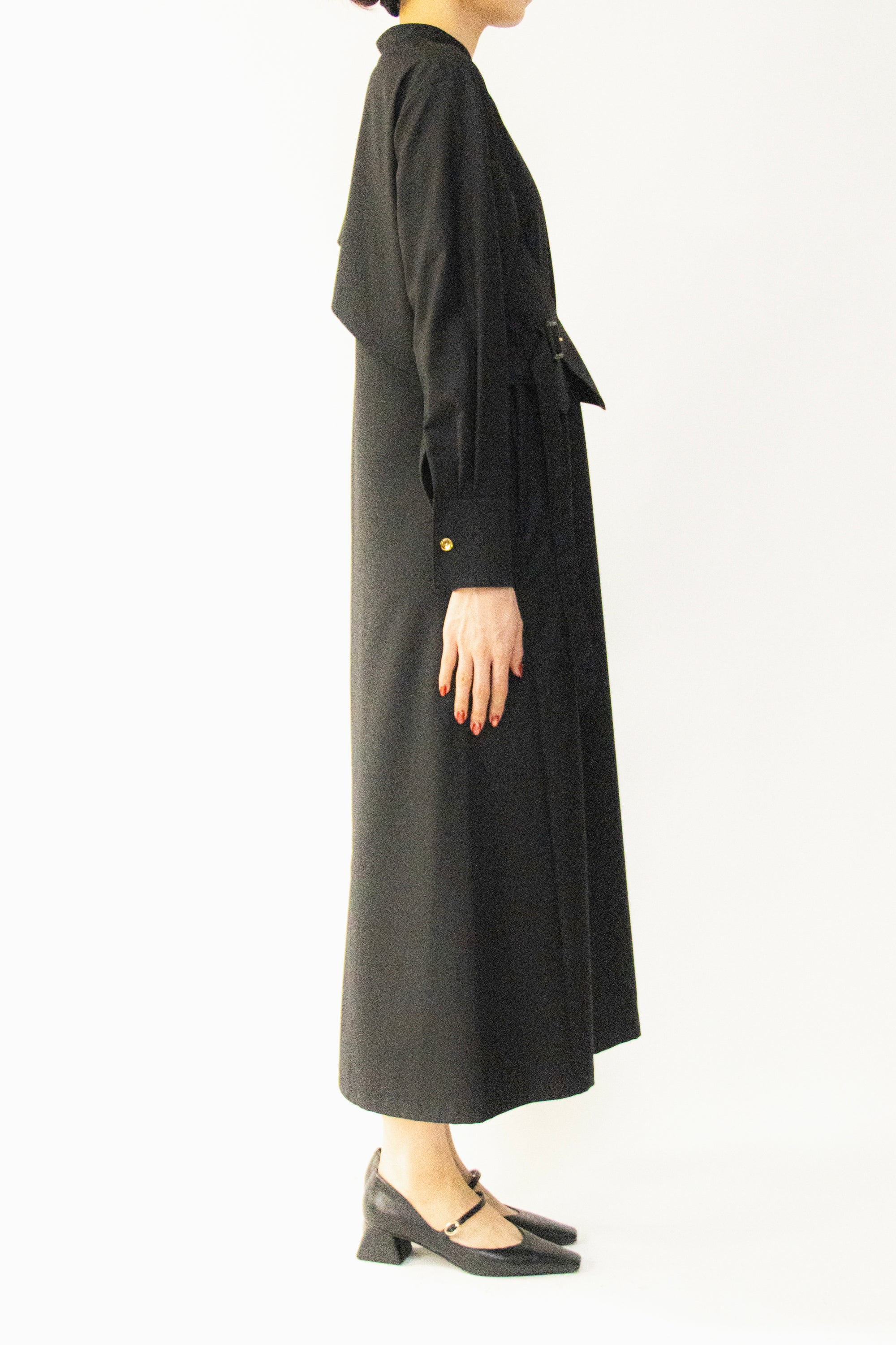 MURRAL Cape belt dress (Beige)