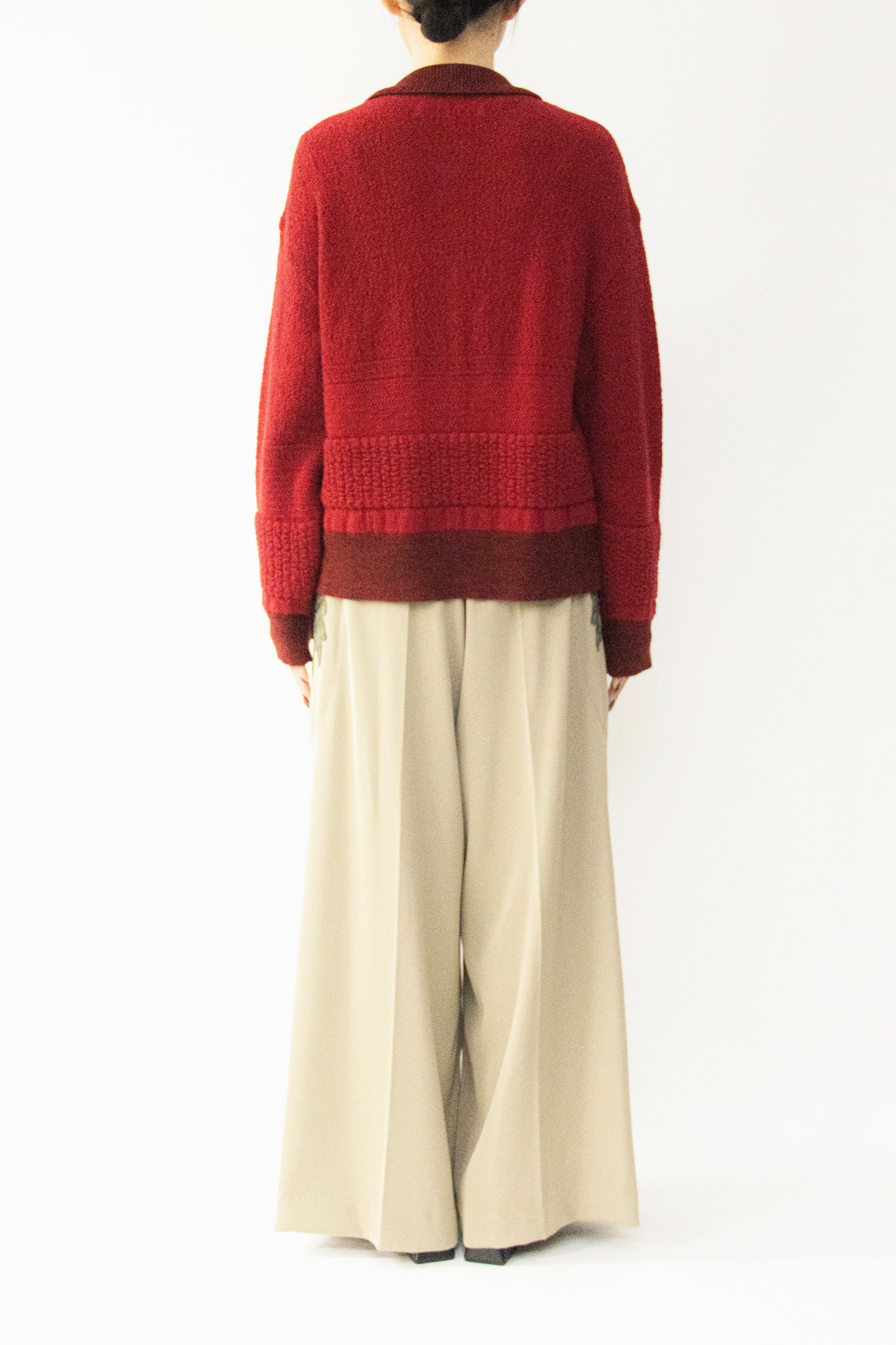 MURRAL Trillium embroidered knit shirt cardigan (Ivory)