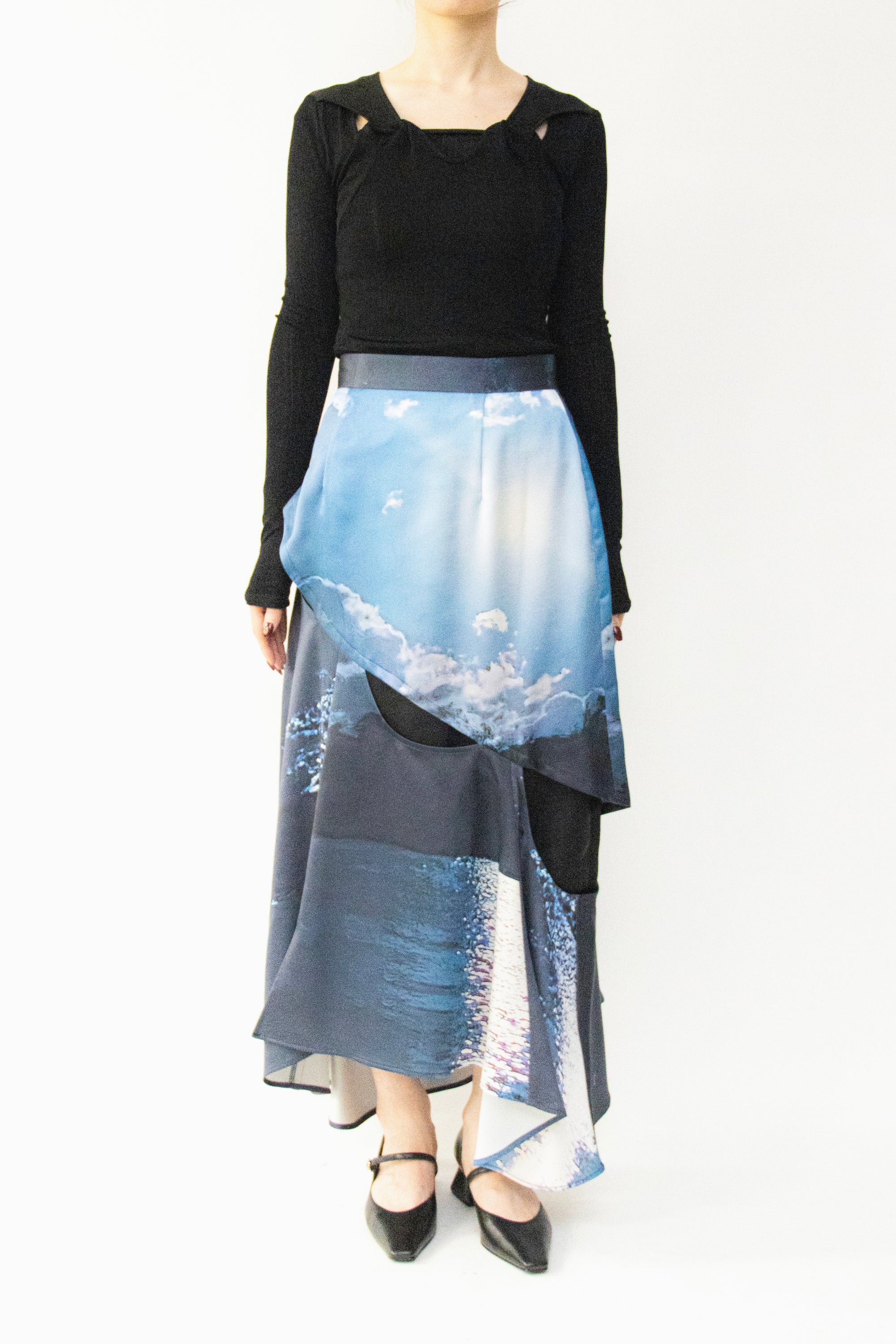 MURRAL Moon road skirt (Blue)