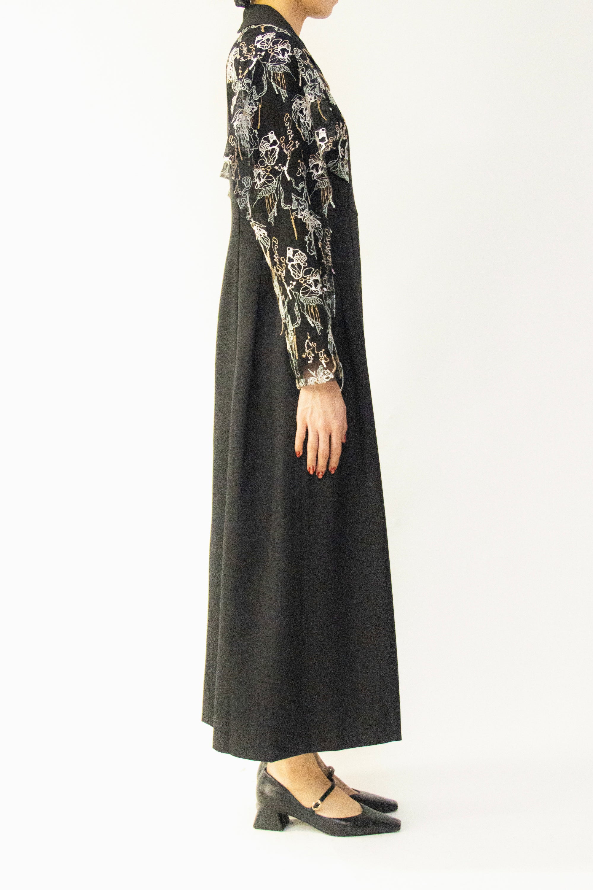 MURRAL Tears flower lace dress (Gray)