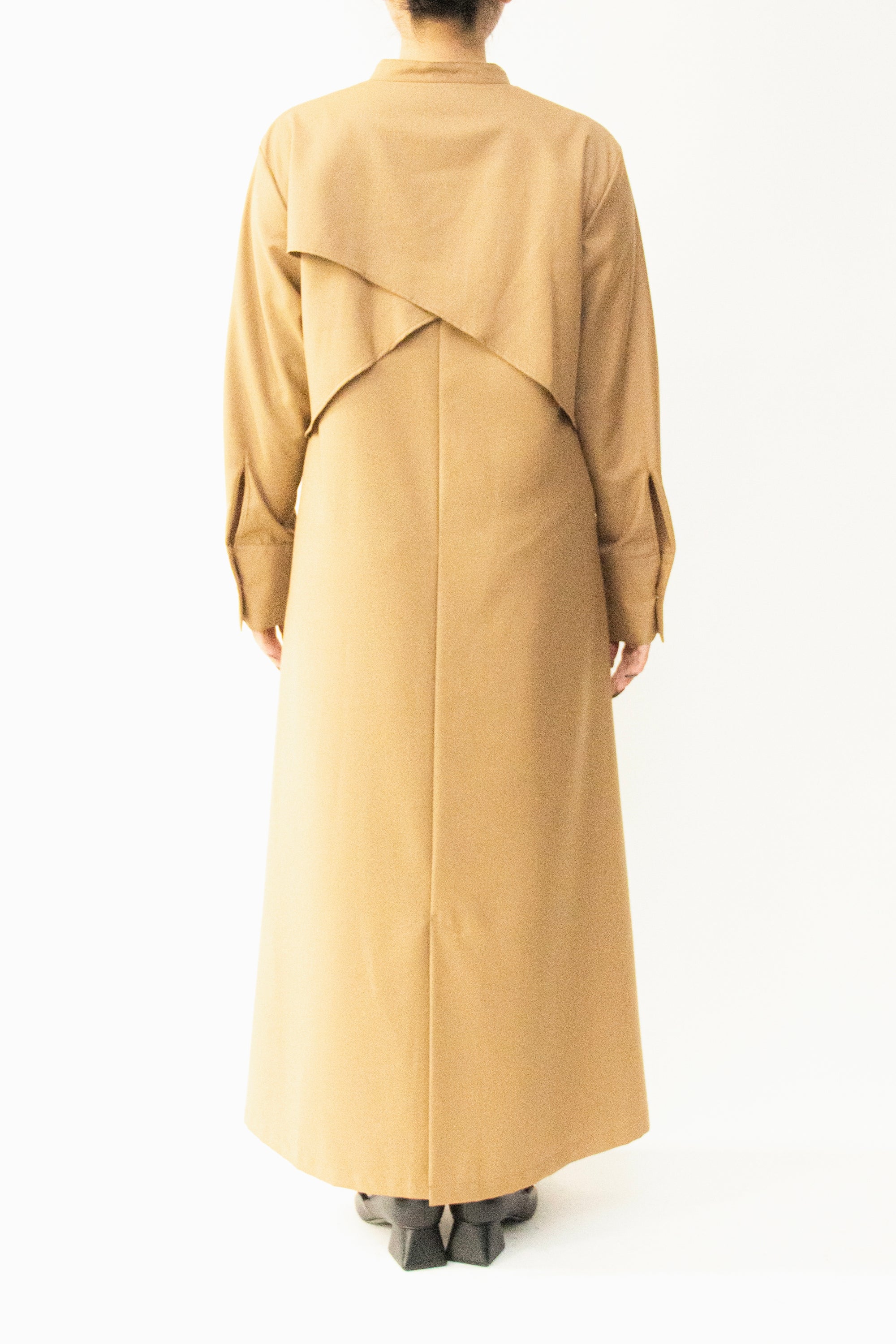MURRAL Cape belt dress (Beige)
