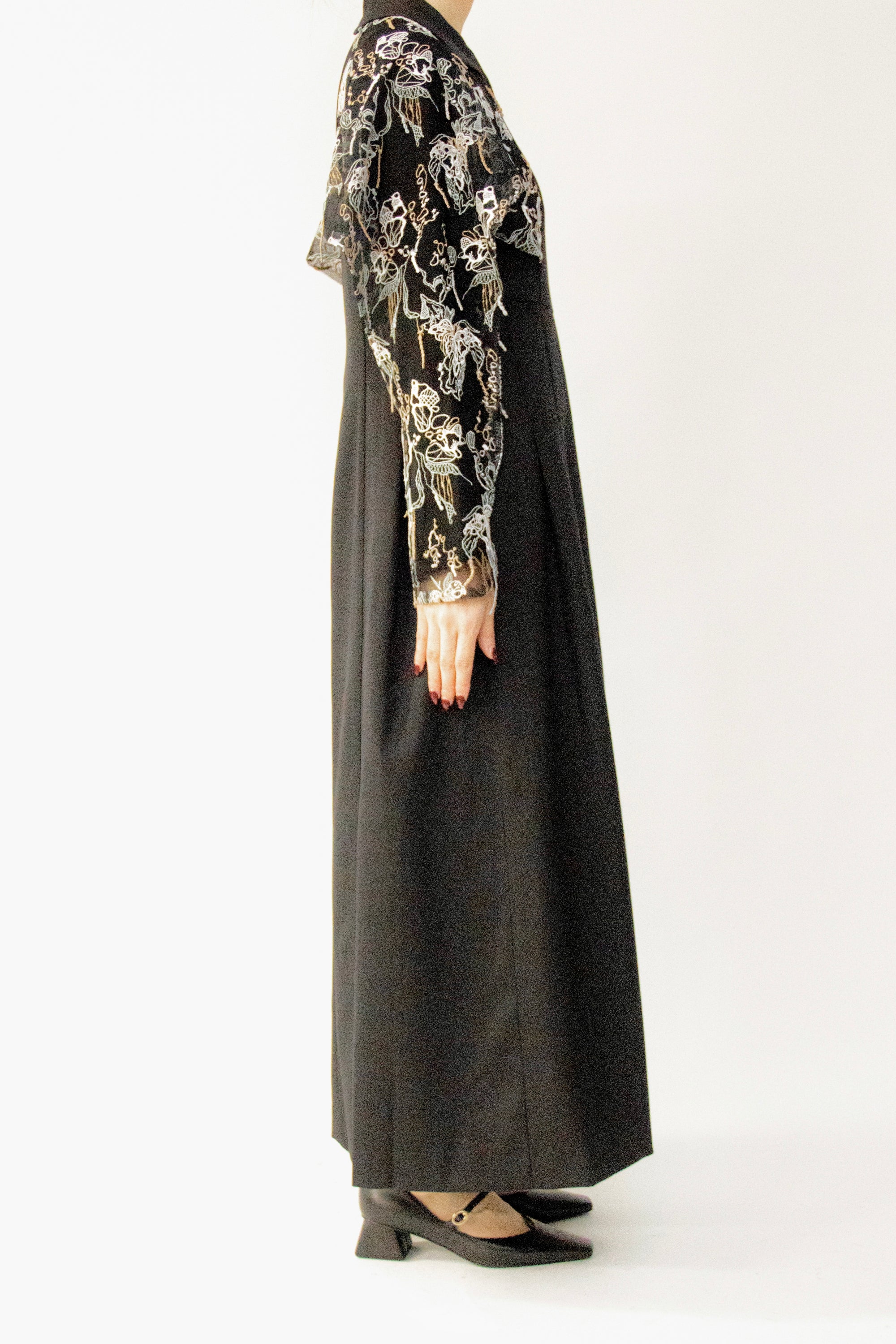 MURRAL Tears flower lace dress (Gray)