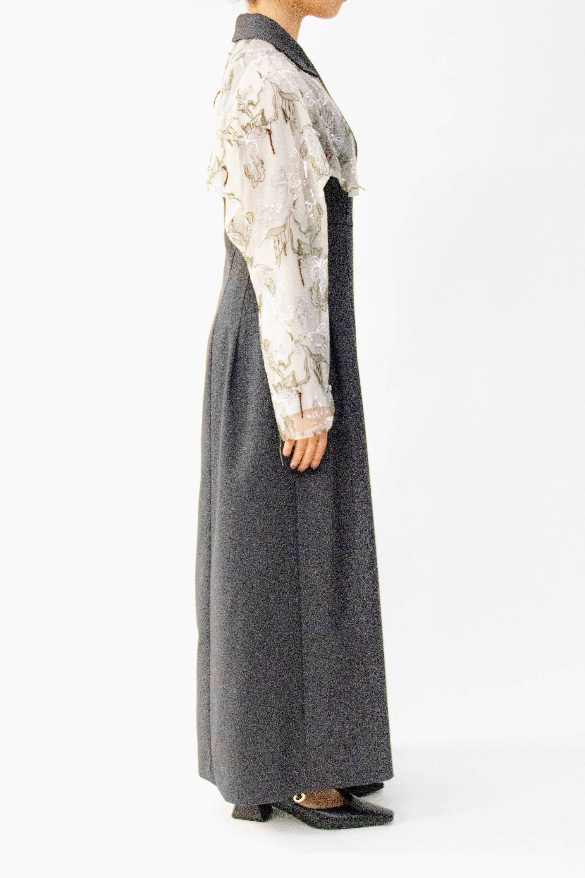 MURRAL Tears flower lace dress (Gray)