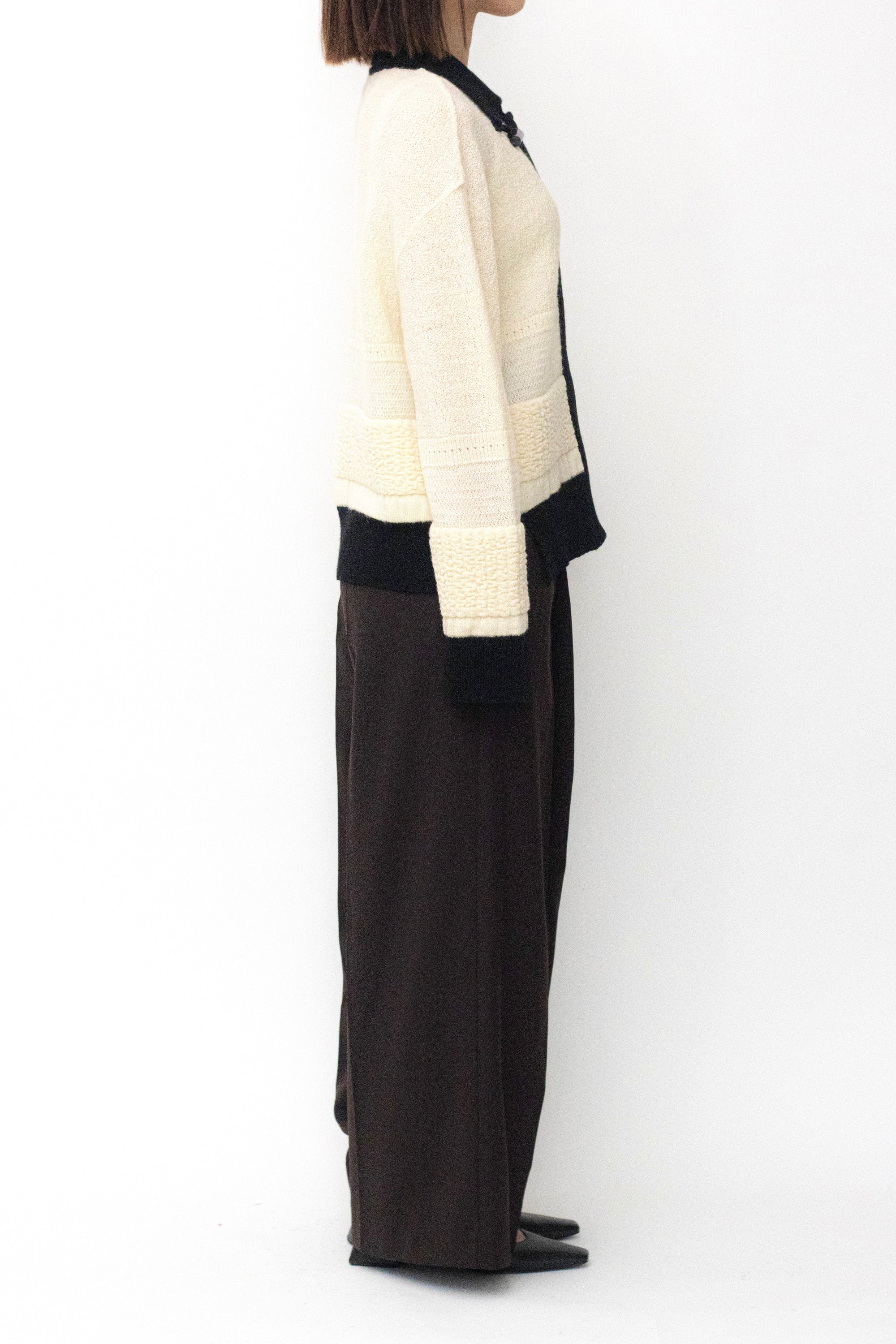MURRAL Trillium embroidered knit shirt cardigan (Ivory)