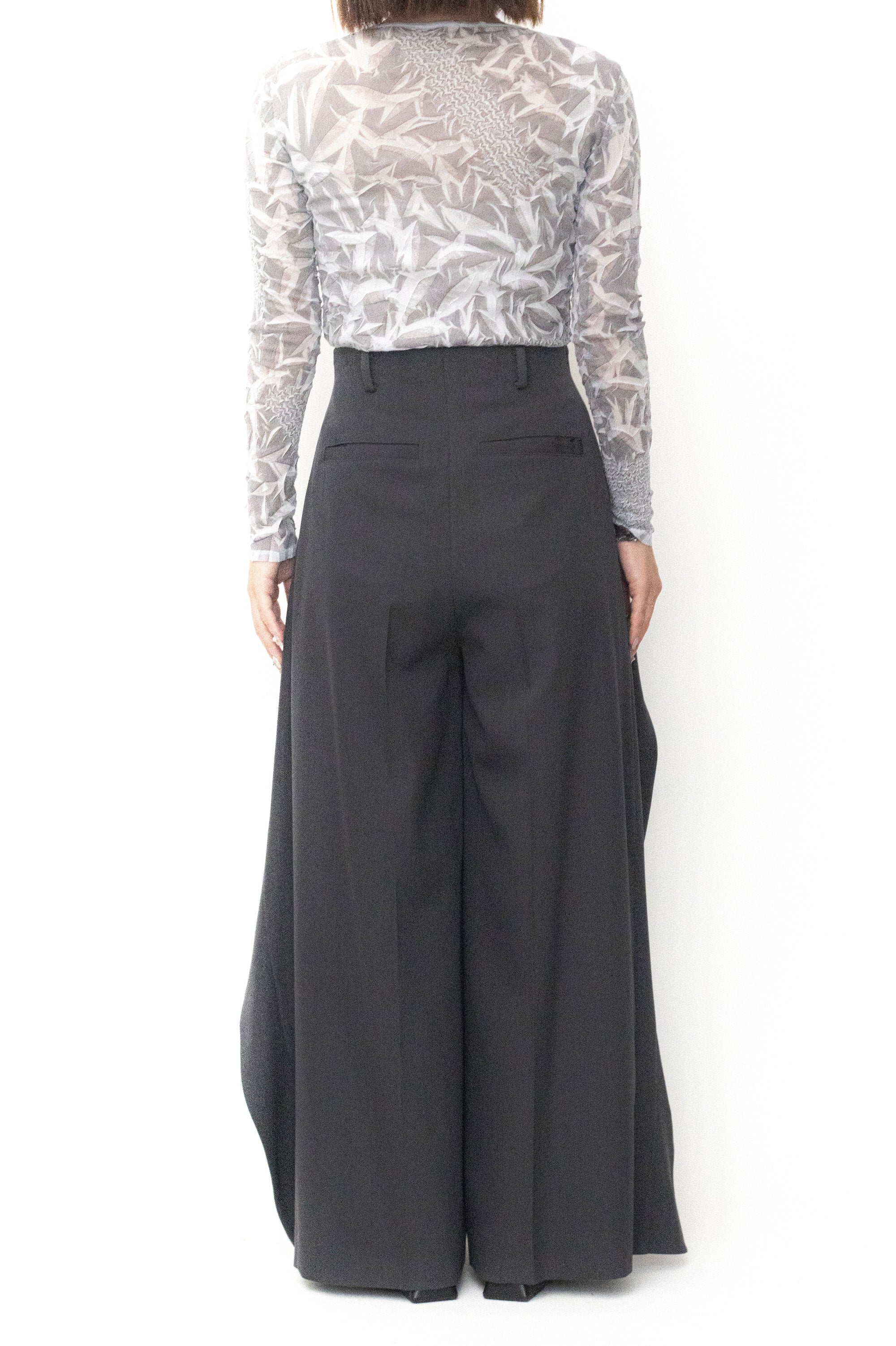 MURRAL Tears flower lace slacks (Gray)