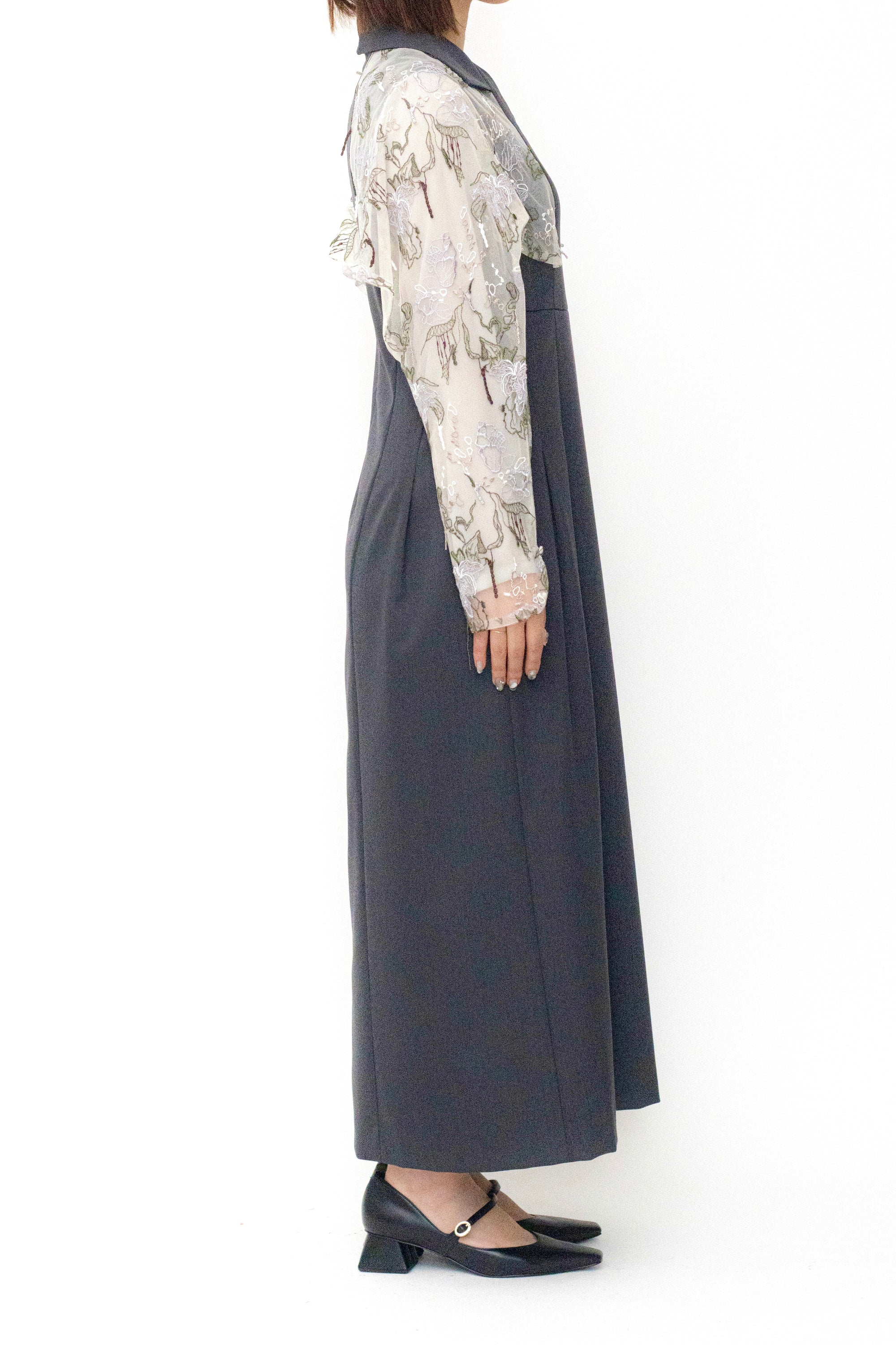 MURRAL Tears flower lace dress (Gray)