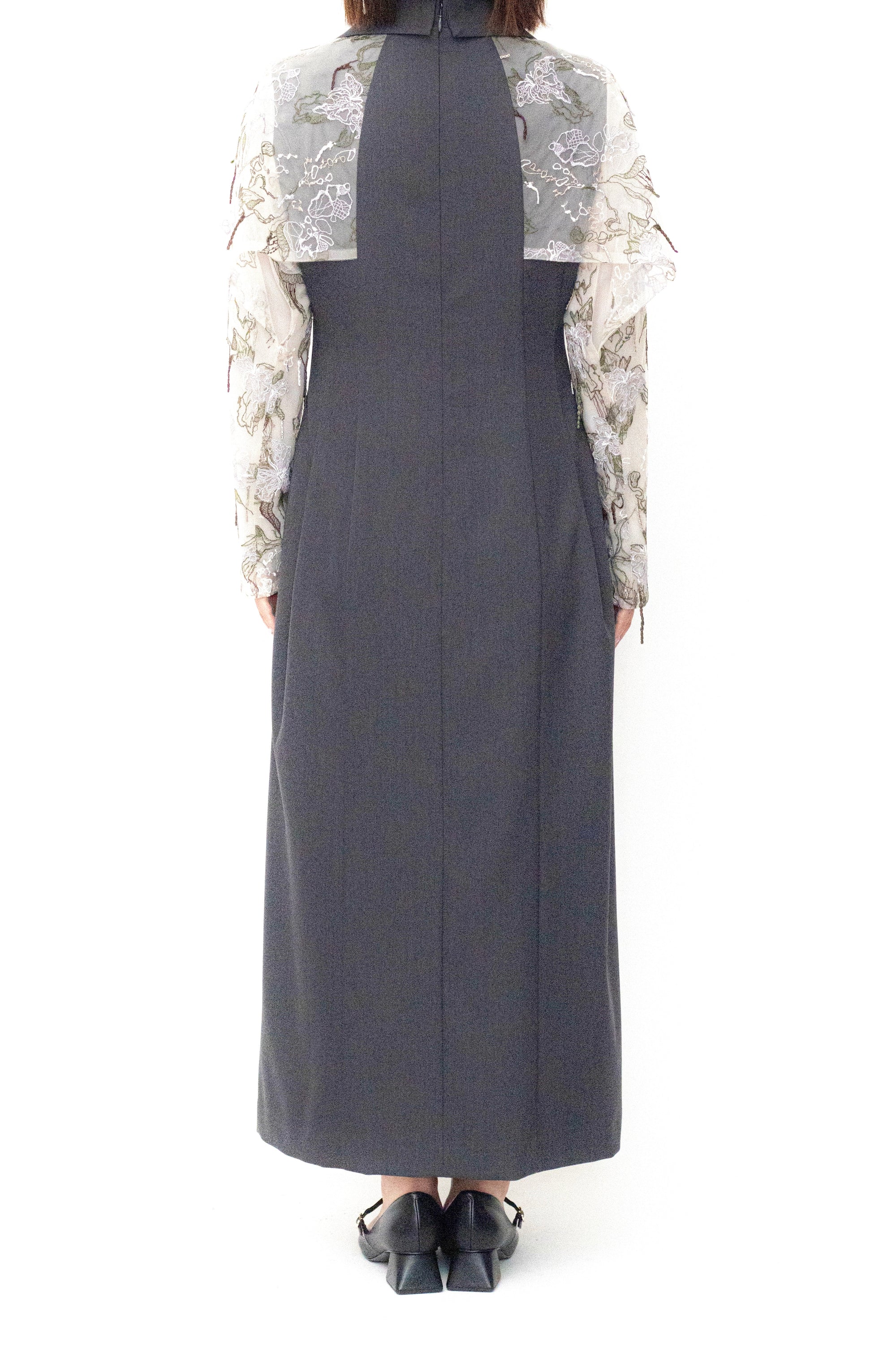 MURRAL Tears flower lace dress (Gray)