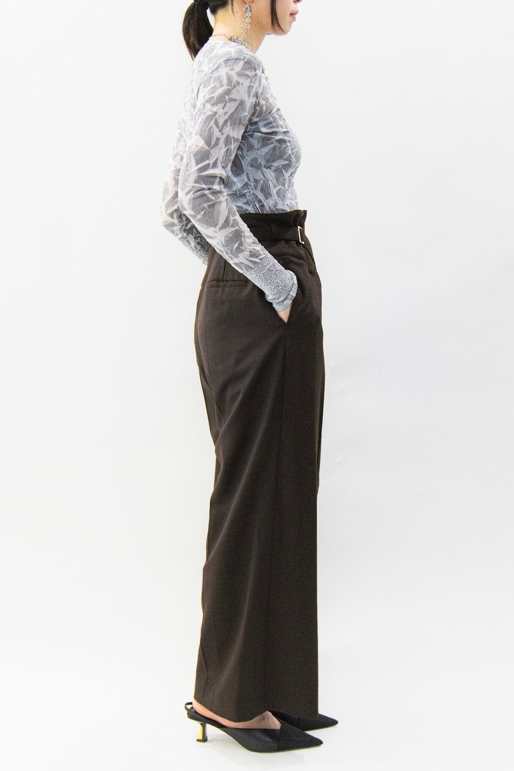 MURRAL Gurkha asymmetry slacks (Brown)