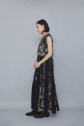 Snow flower lace dress (Black)