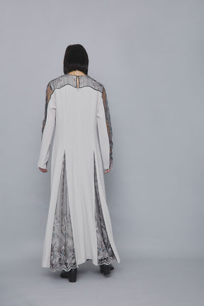 Petal lace dress (Ice gray)