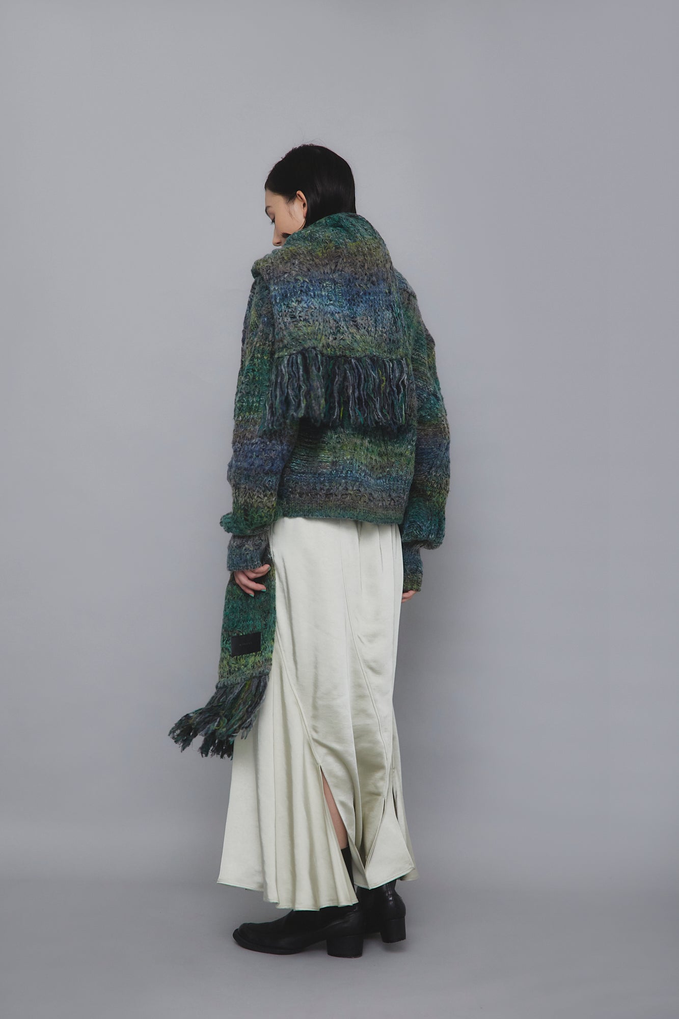 Hazy knit Scarf (Green)