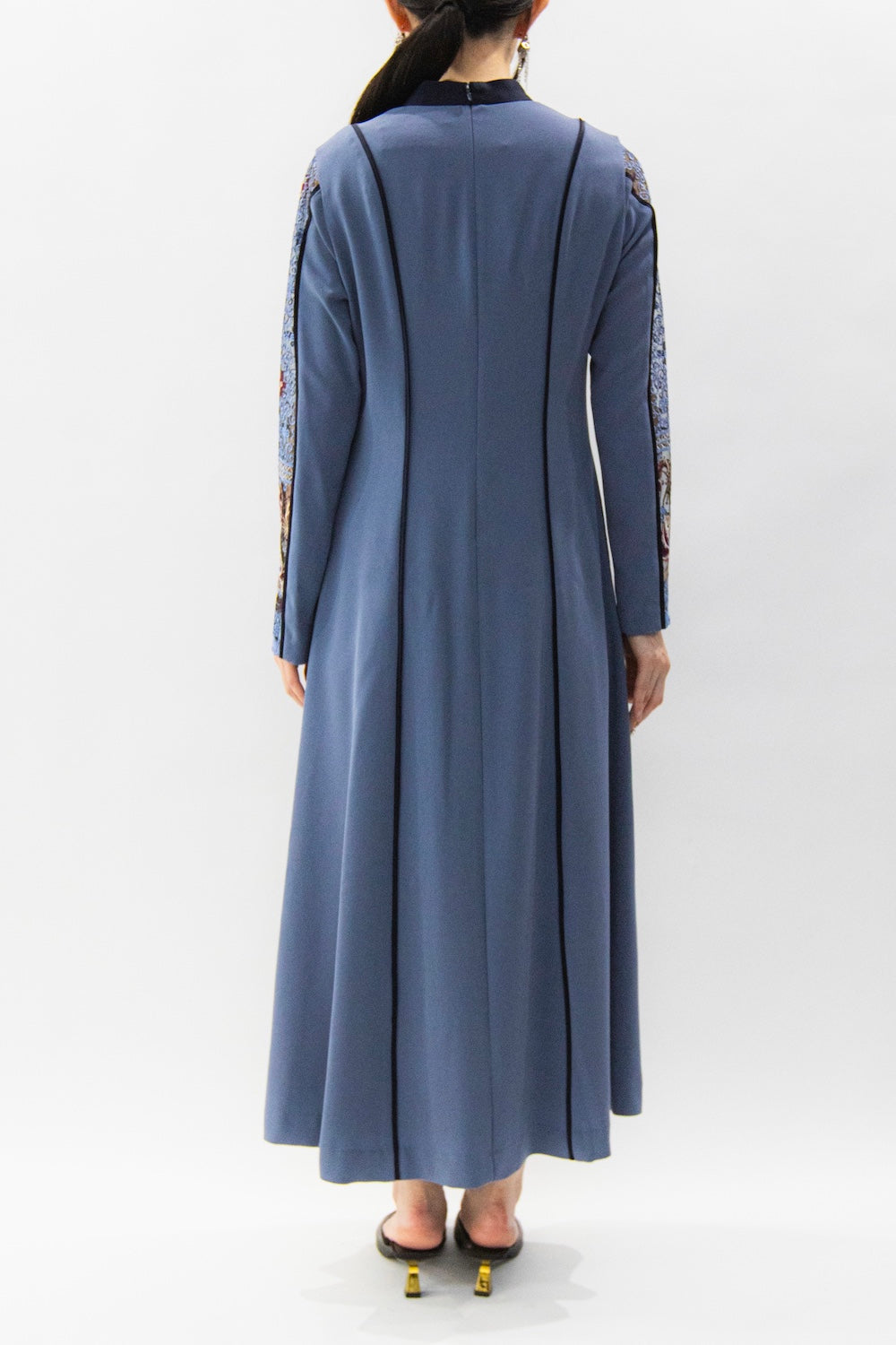 MURRAL Framed flower lace dress (Blue)