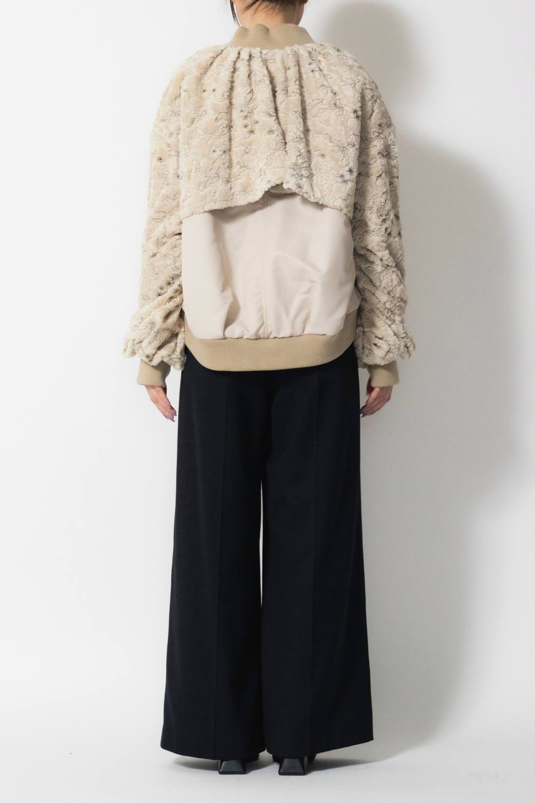 MURRAL Camouflage embroidered military blouson (Ivory)