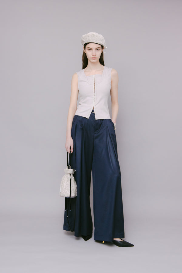 MURRAL Ice flower embroidery bag (Ivory)