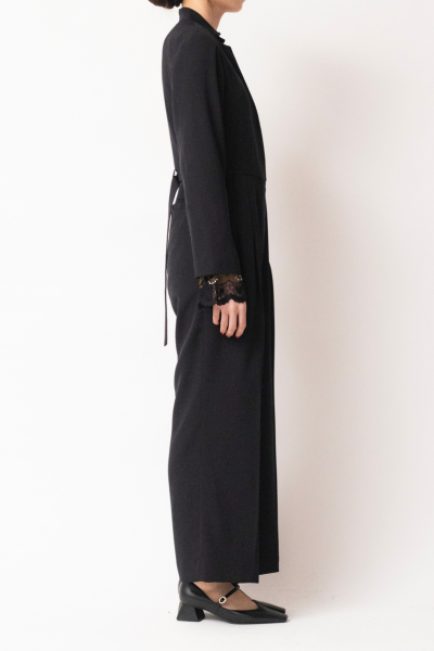 MURRAL Slit sleeve lace jumpsuit (Blue)