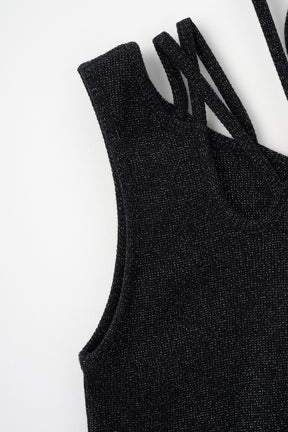 Glitter ivy tank (Black)