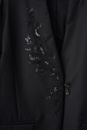 Veil embroidered jacket (Black)