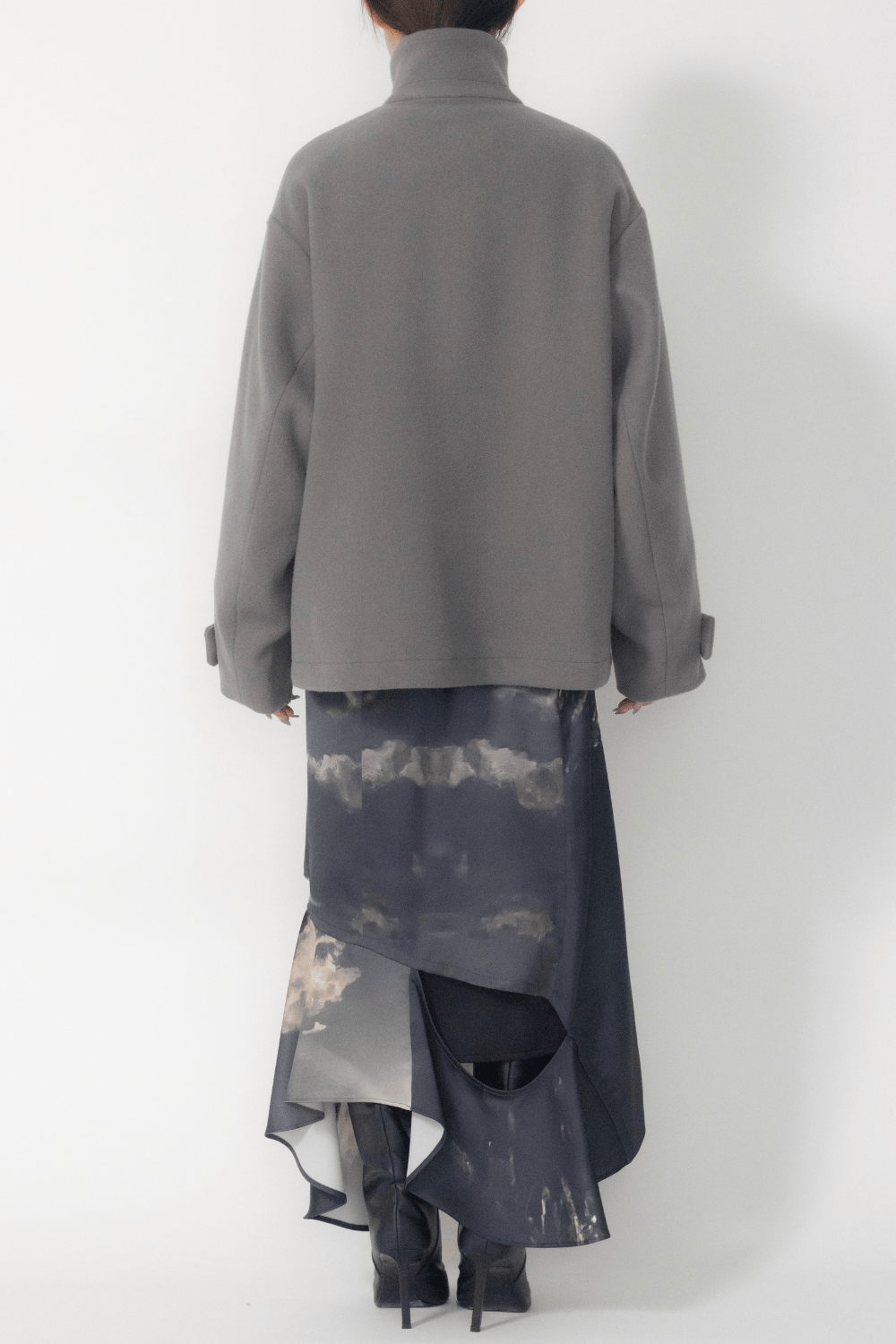 MURRAL Trillium embroidered wool coat (Gray)