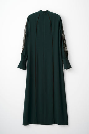 Petal sleeve lace dress (Green)