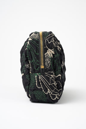 Quartz embroidery pouch (Black)