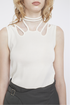 Glitter ivy tank (White)